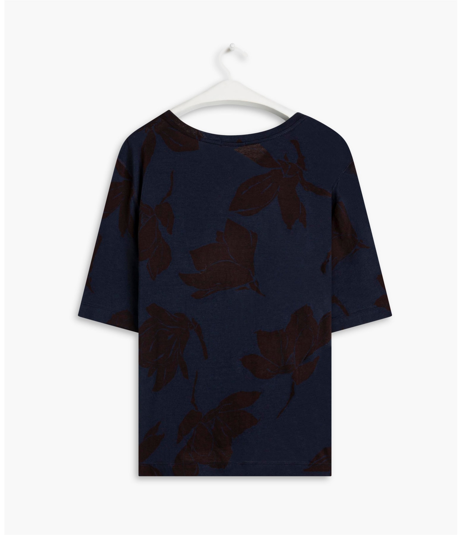 Blusa Linho  Mali Estampada Dark Navy