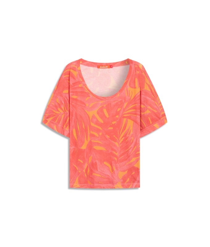 Blusa Linho  Malie Estampa Thaiti Pink