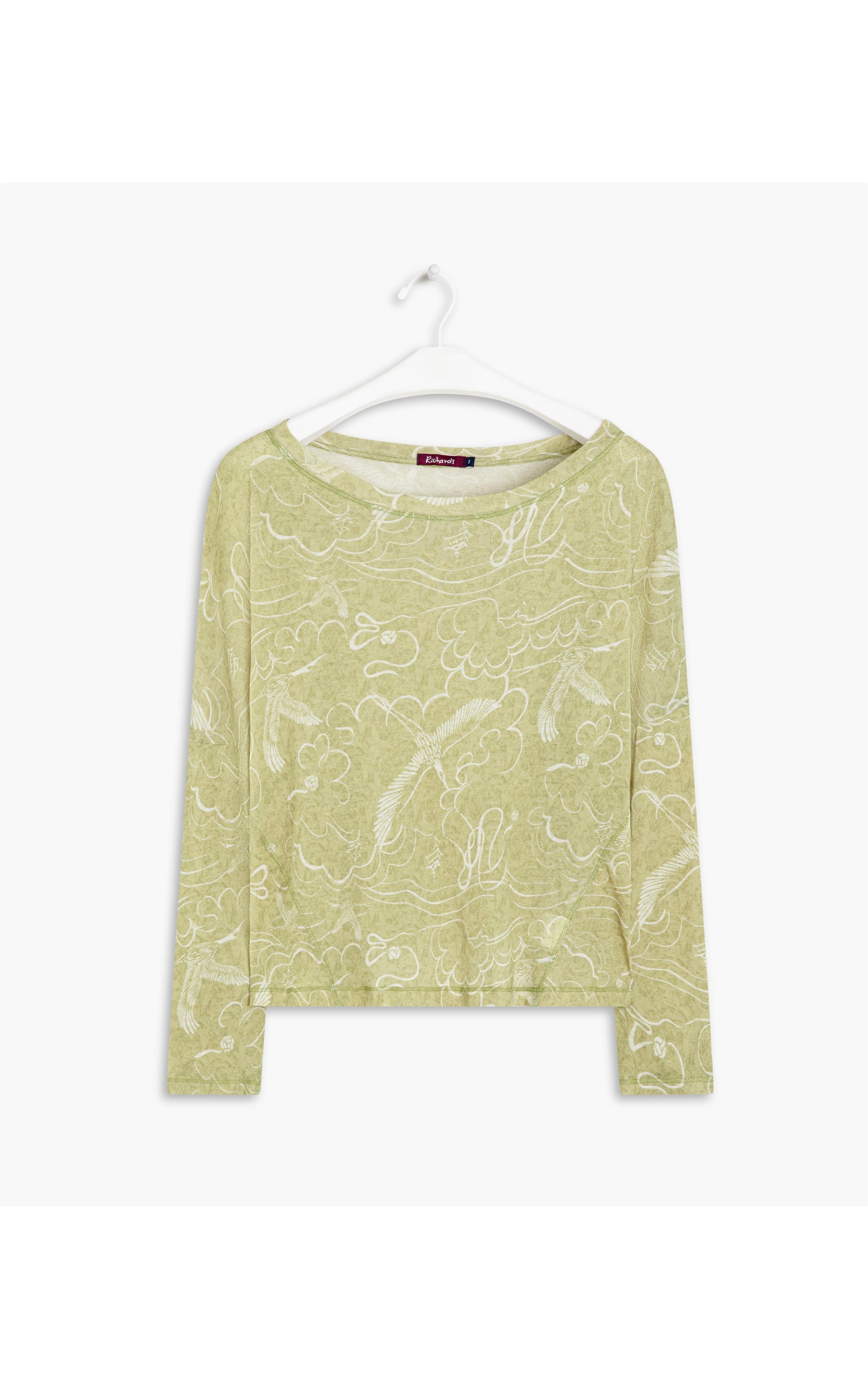 Blusa Linho  Manami Estampa Crane Bamboo