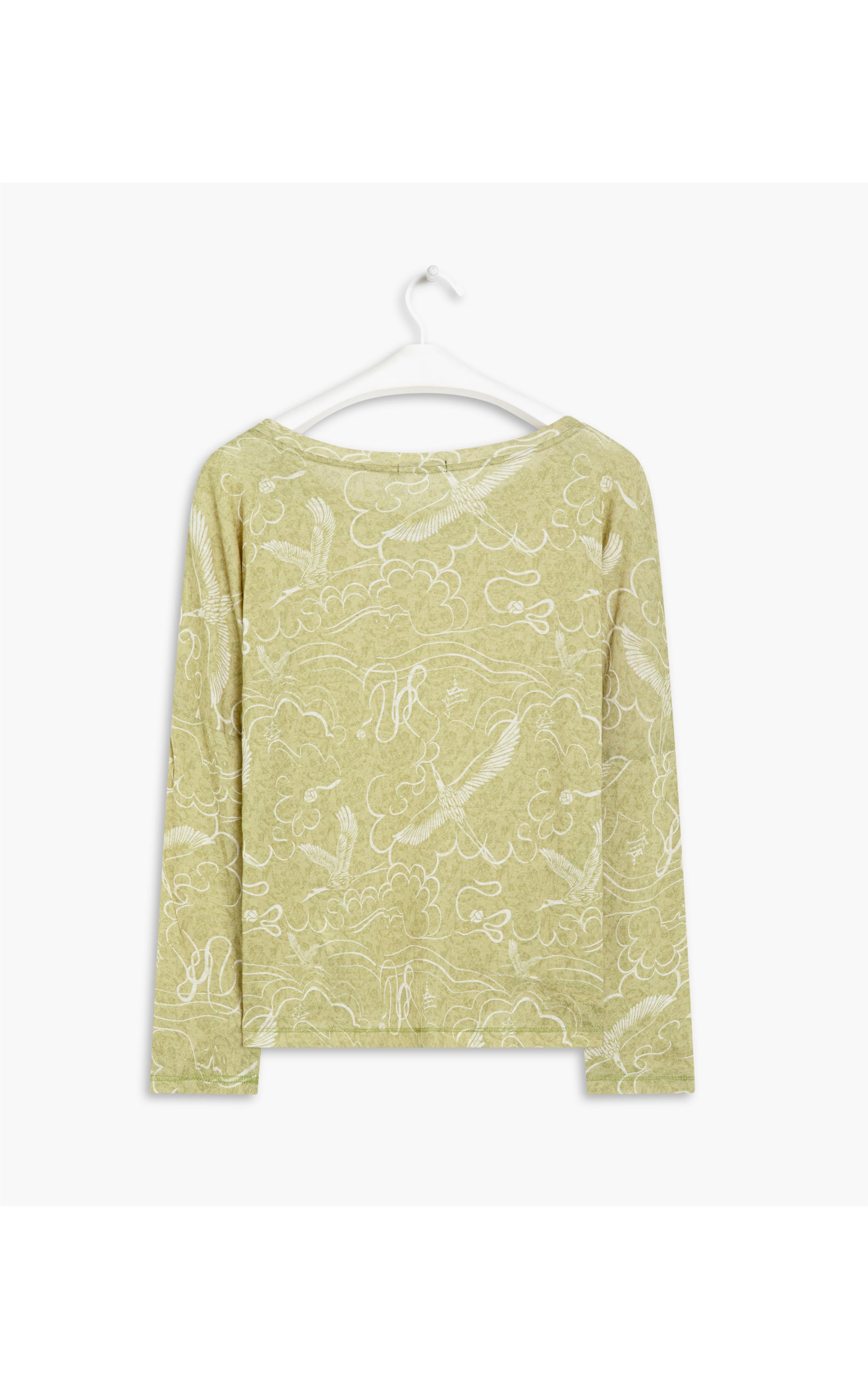 Blusa Linho  Manami Estampa Crane Bamboo