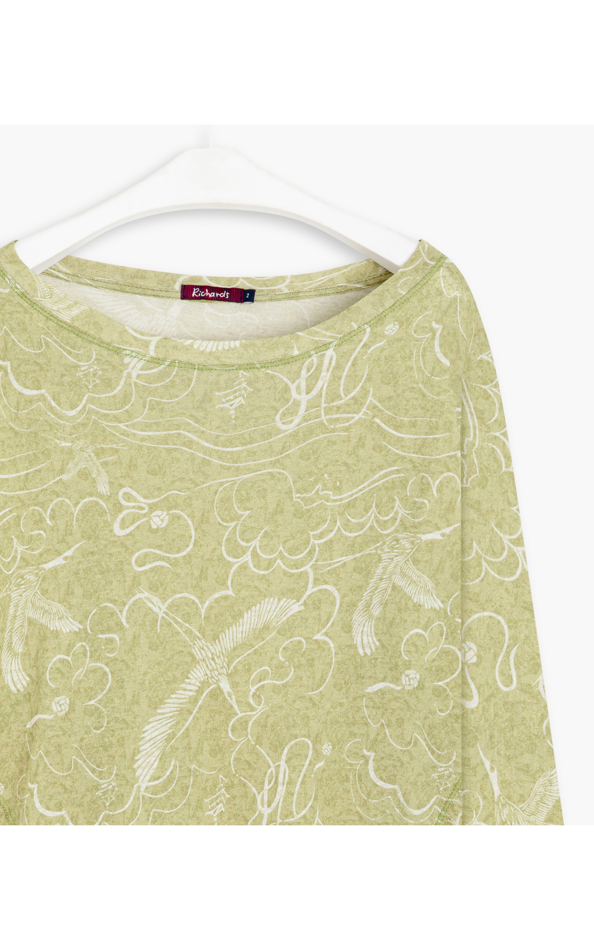 Blusa Linho  Manami Estampa Crane Bamboo