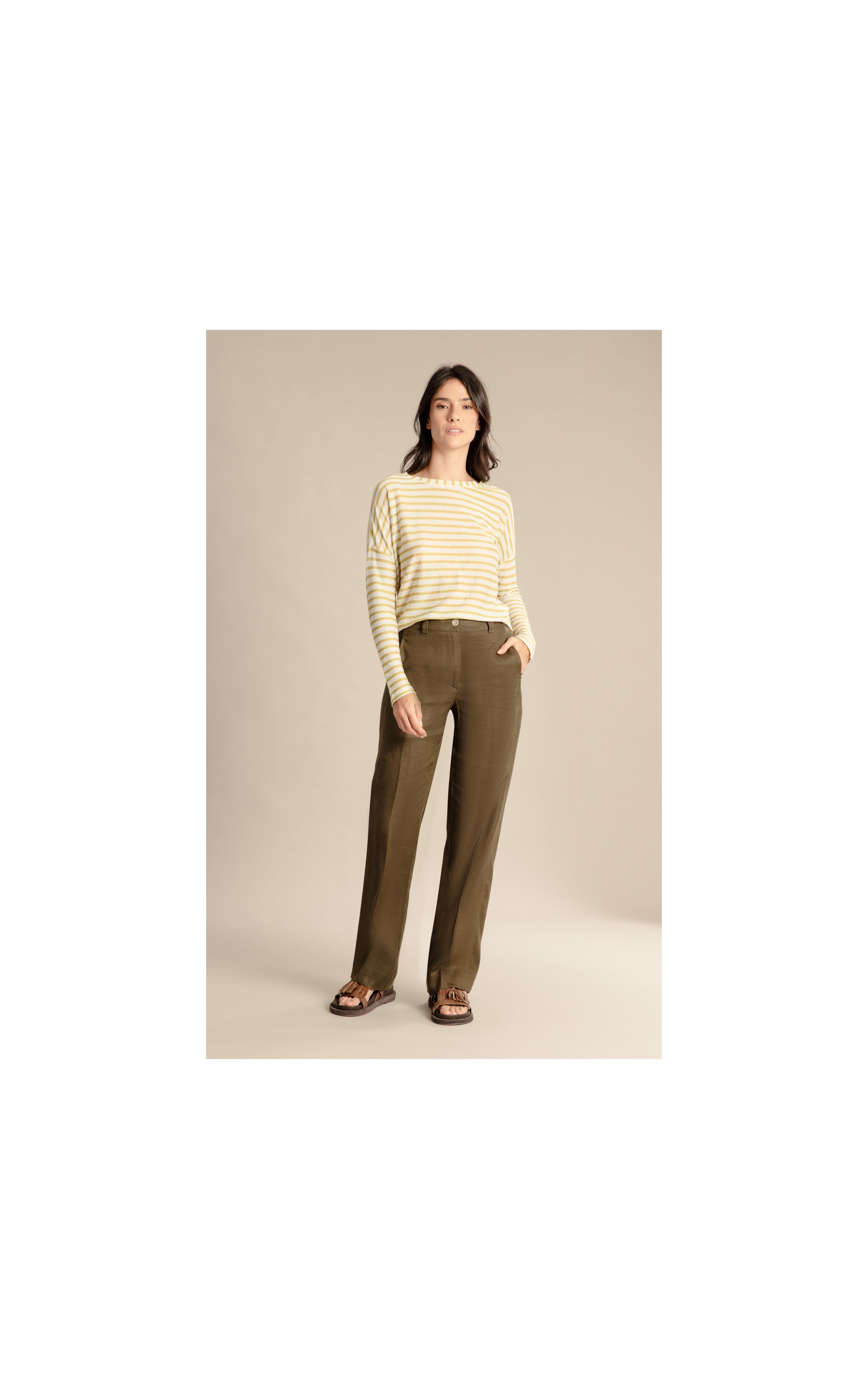Blusa Linho  Manami Estampa Listrada Bamboo