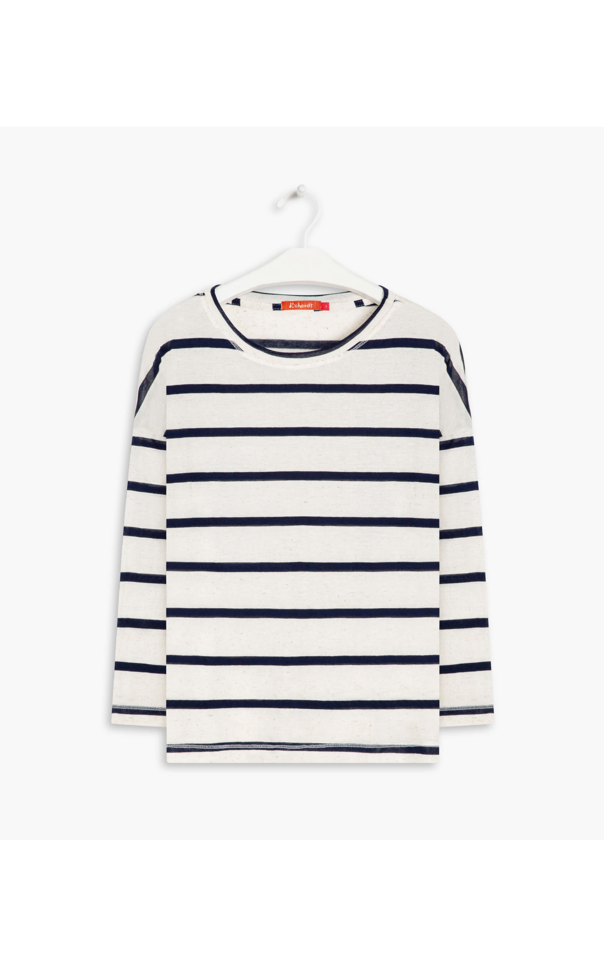 Blusa Linho  Manami Listrada Dark Navy