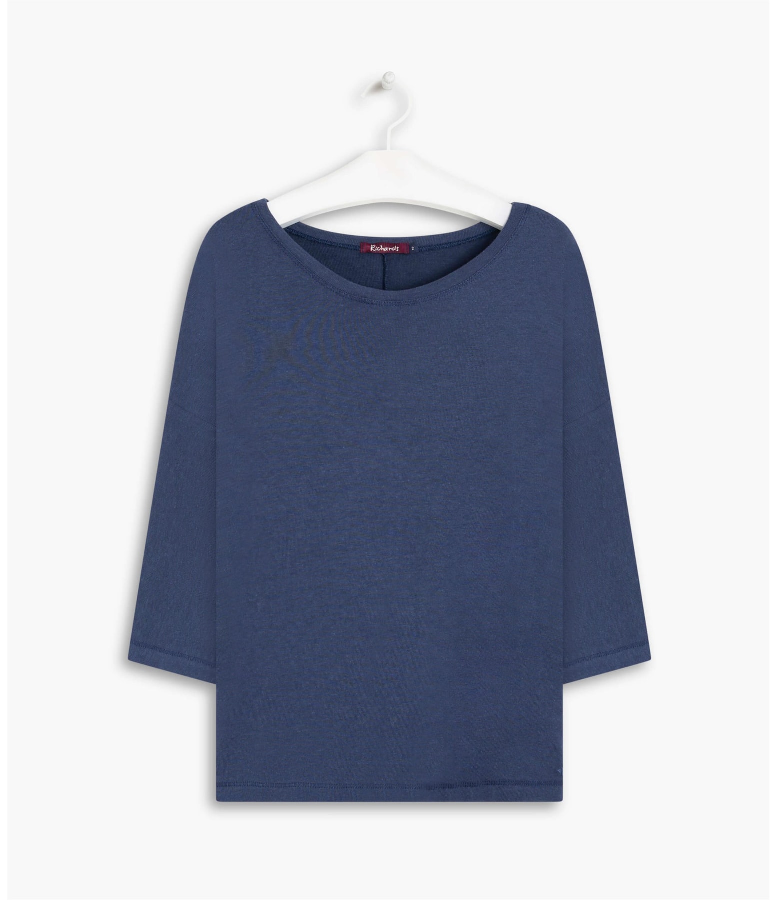 Blusa Linho  Margô  Liso Dark Navy