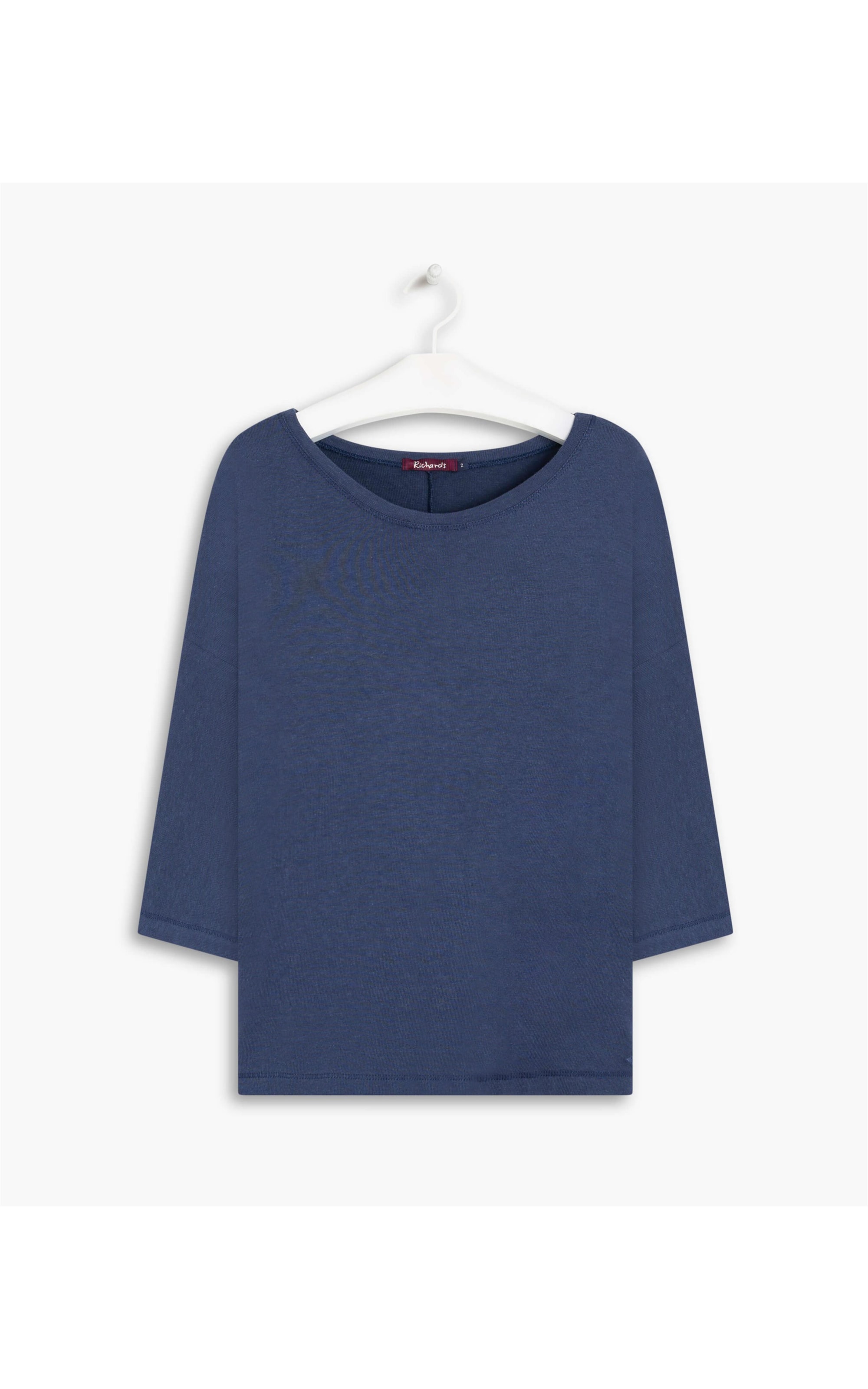 Blusa Linho  Margô  Liso Dark Navy
