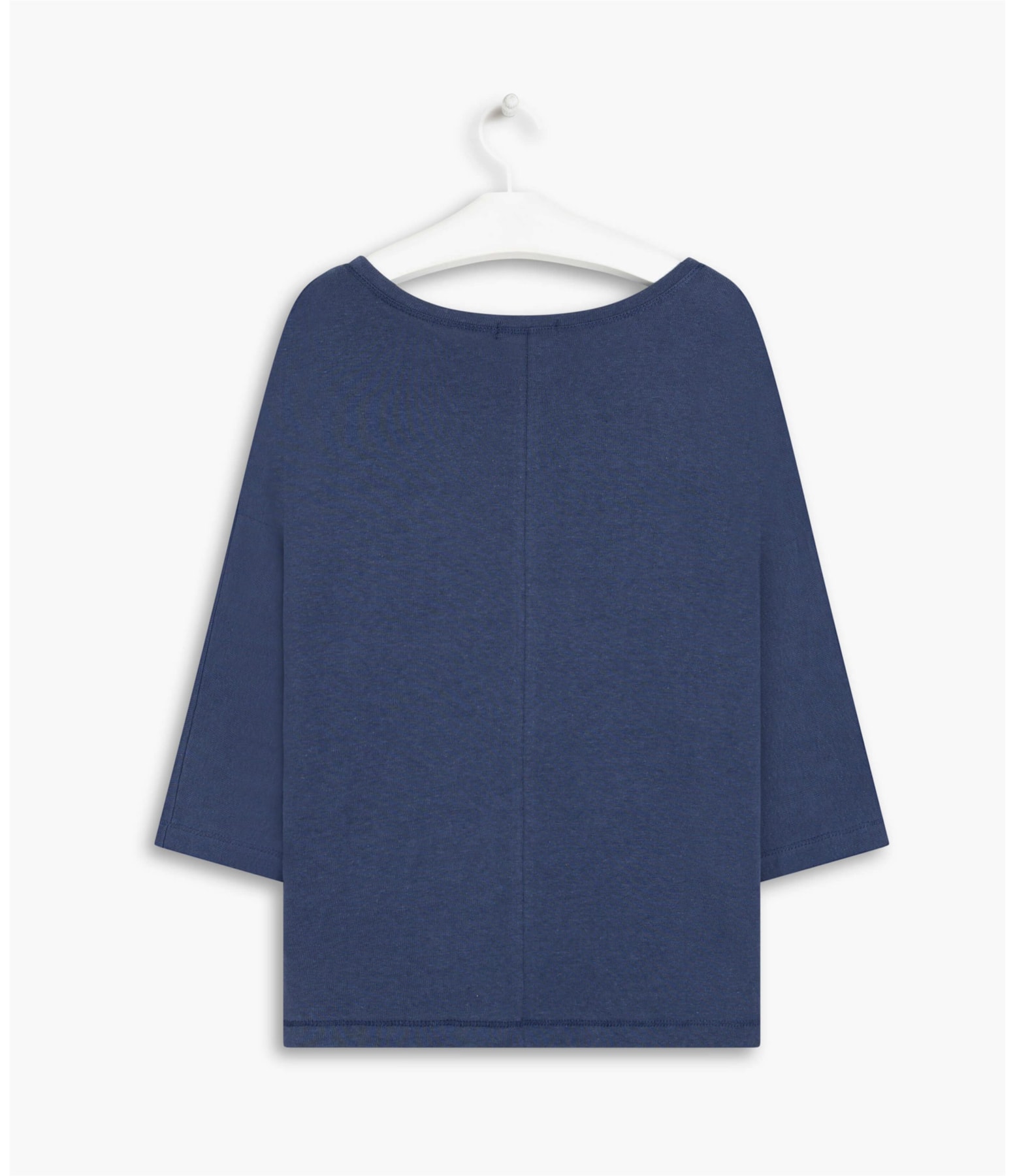 Blusa Linho  Margô  Liso Dark Navy