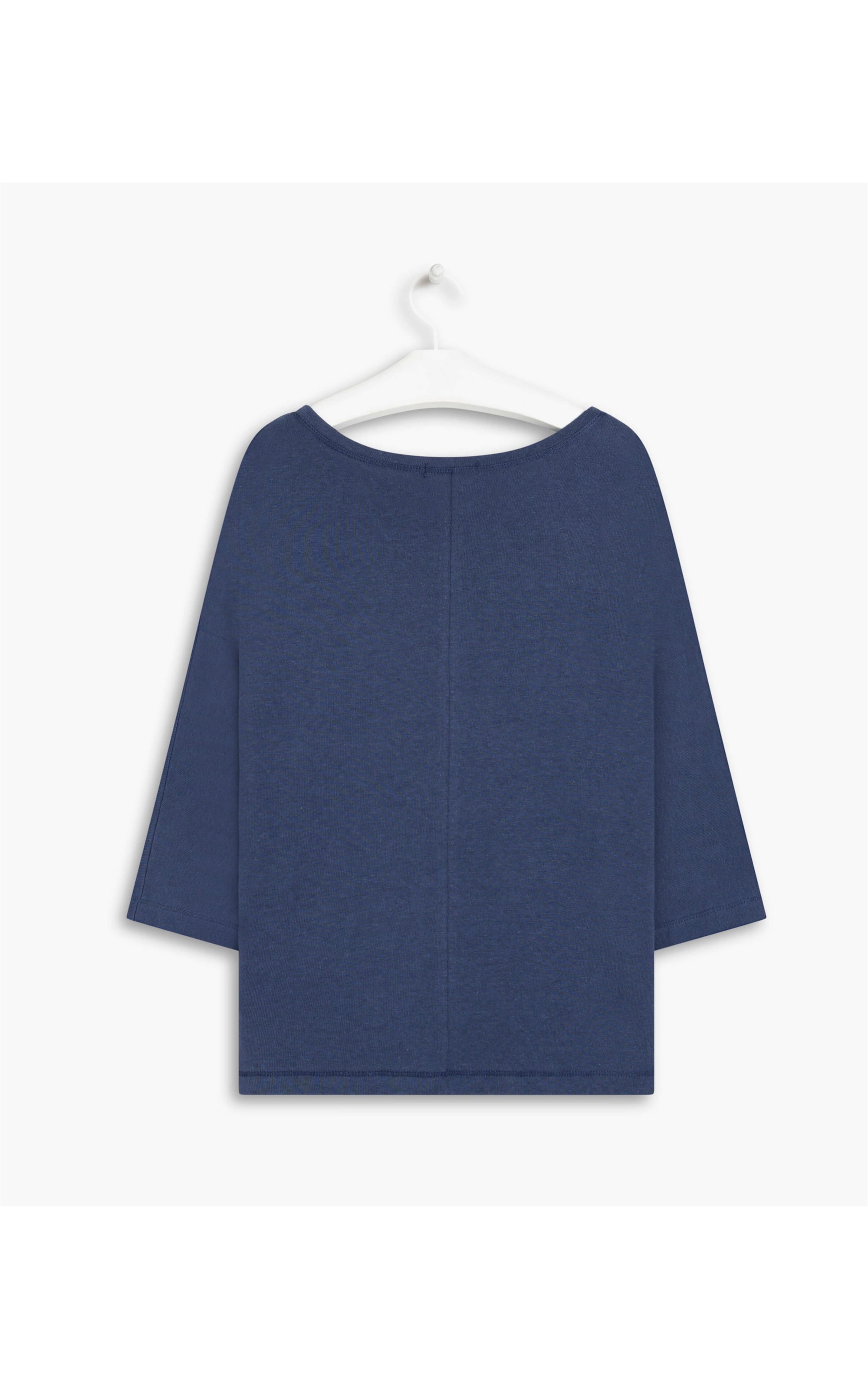 Blusa Linho  Margô  Liso Dark Navy