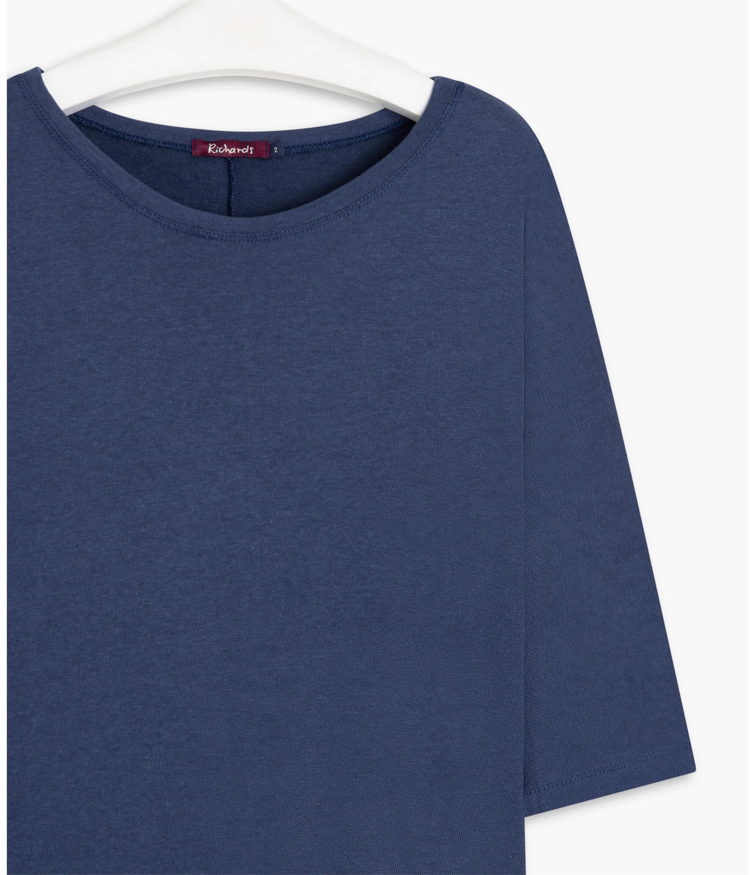 Blusa Linho  Margô  Liso Dark Navy