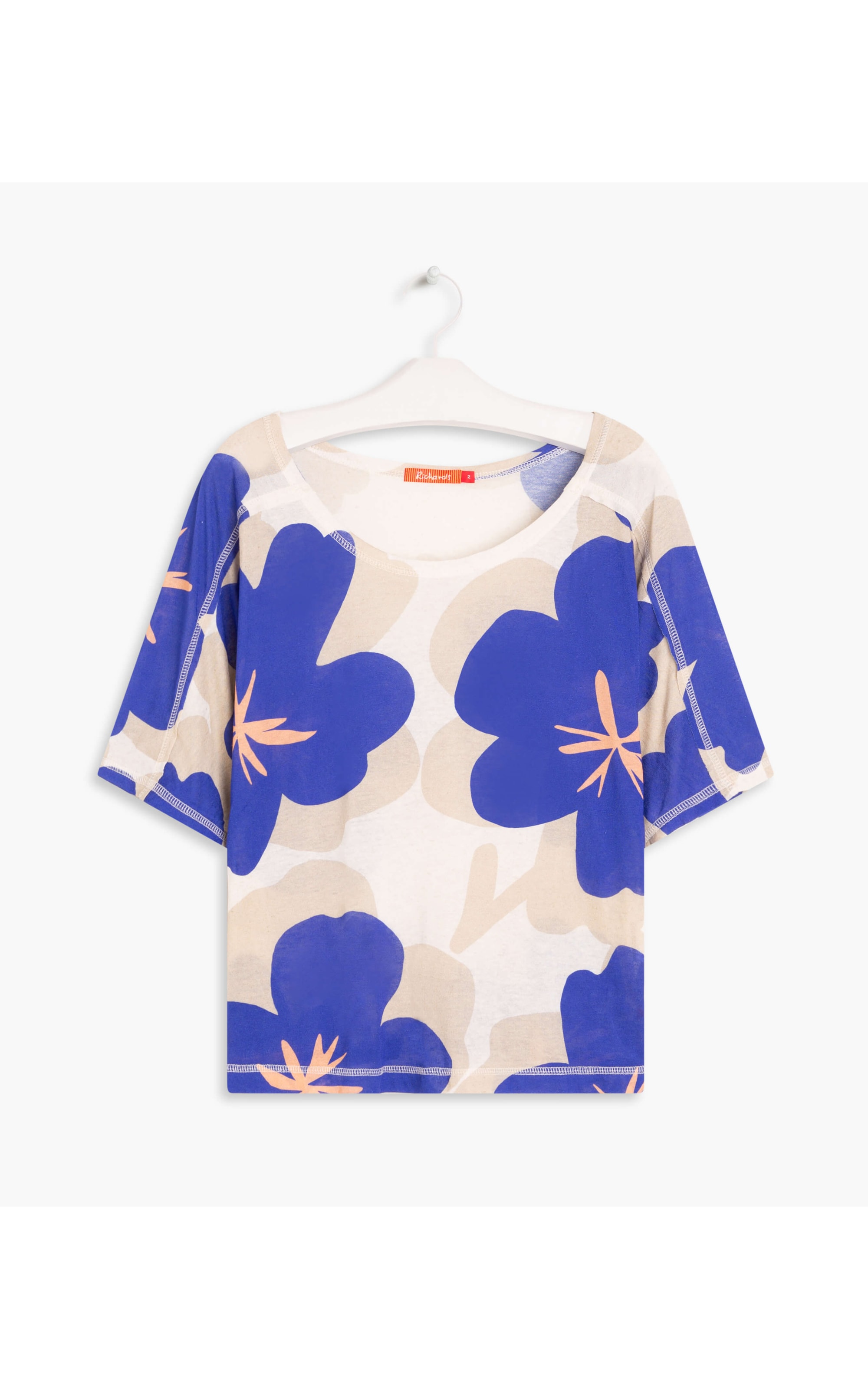 Blusa Linho  Maya Est. Flower Power Hortencia