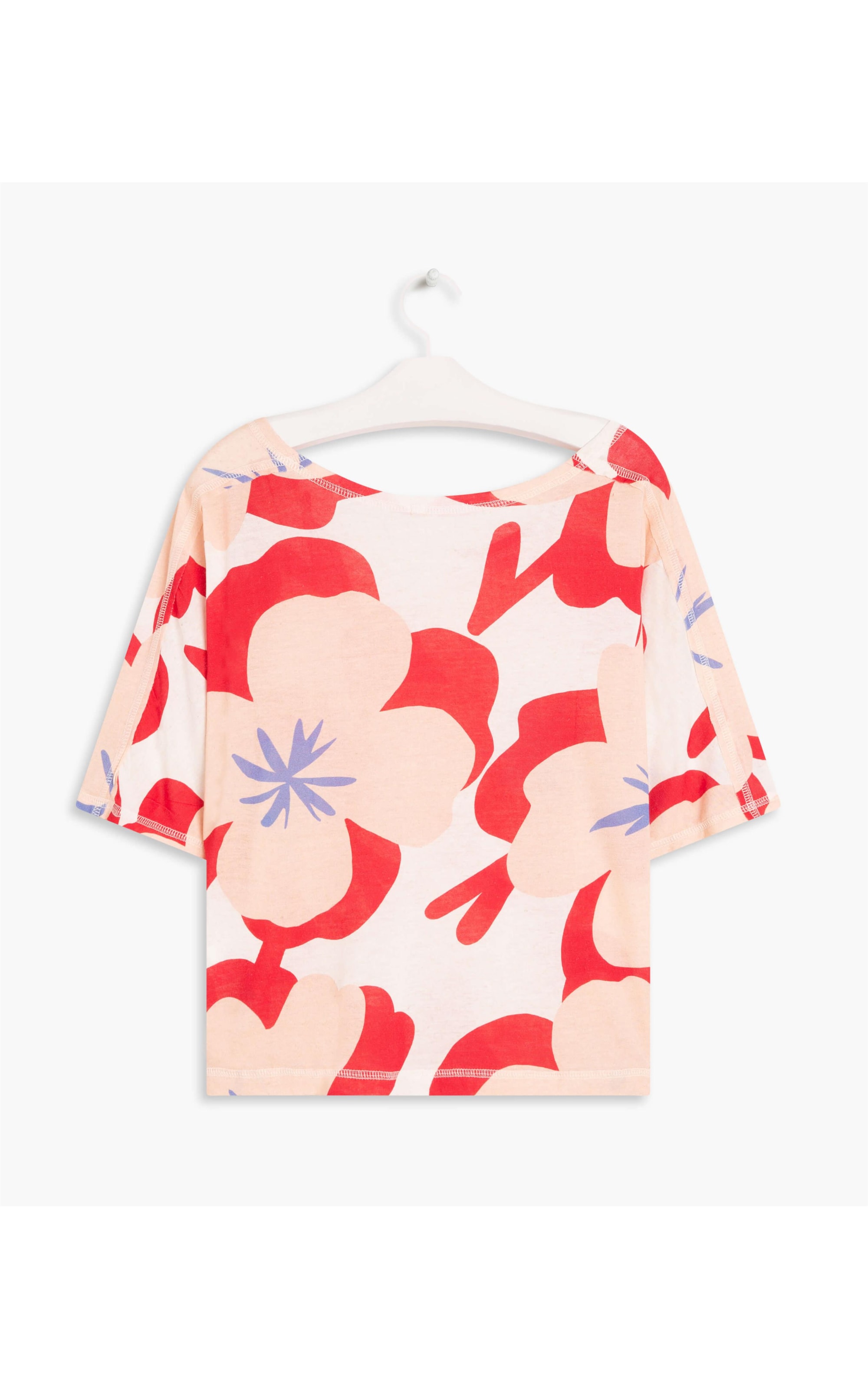Blusa Linho  Maya Est. Flower Power Salmao