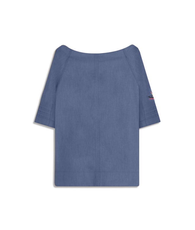 Blusa Linho  Megan Azul Jeans