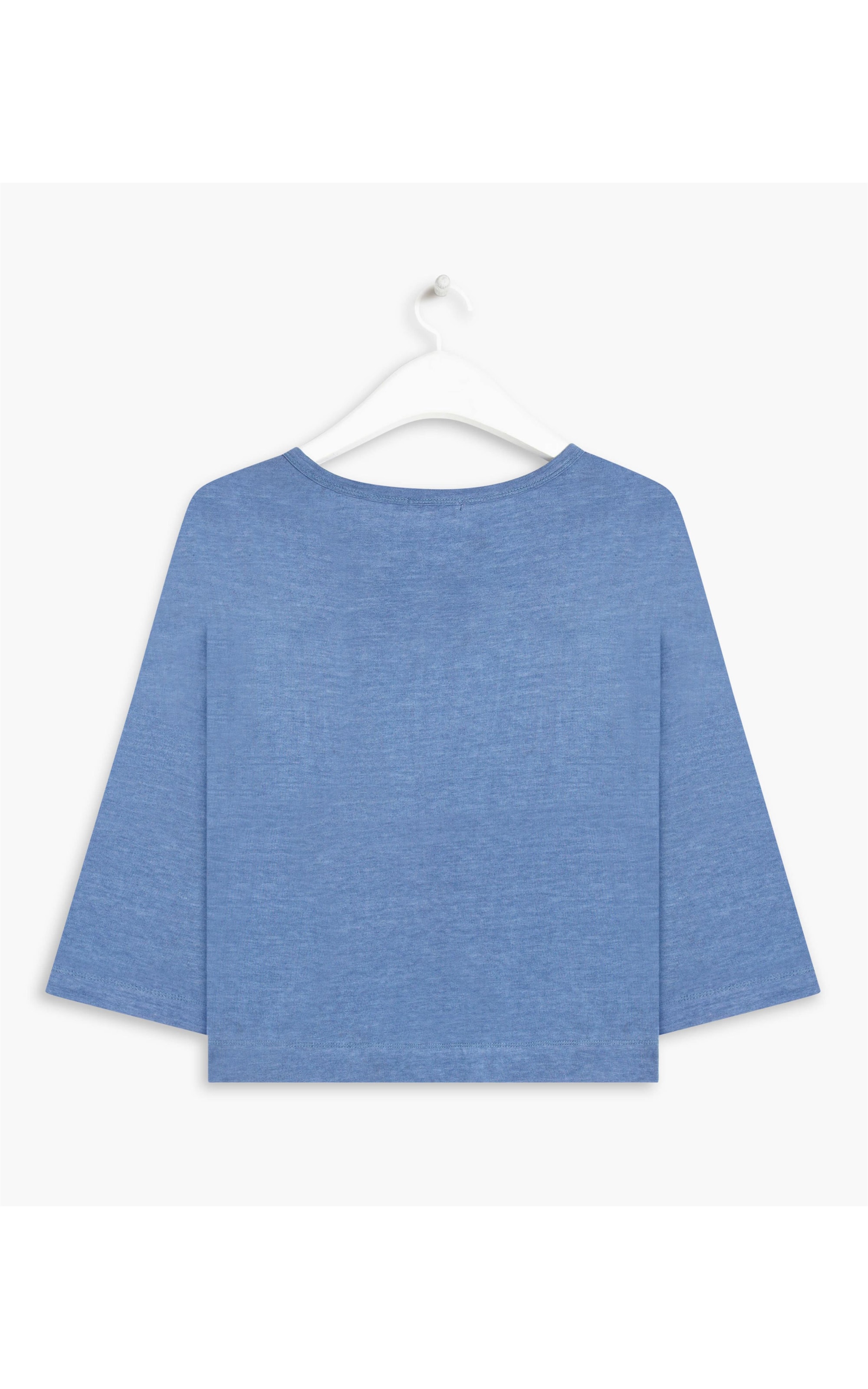 Blusa Linho  Melanie Cotton  Liso Azul Medio