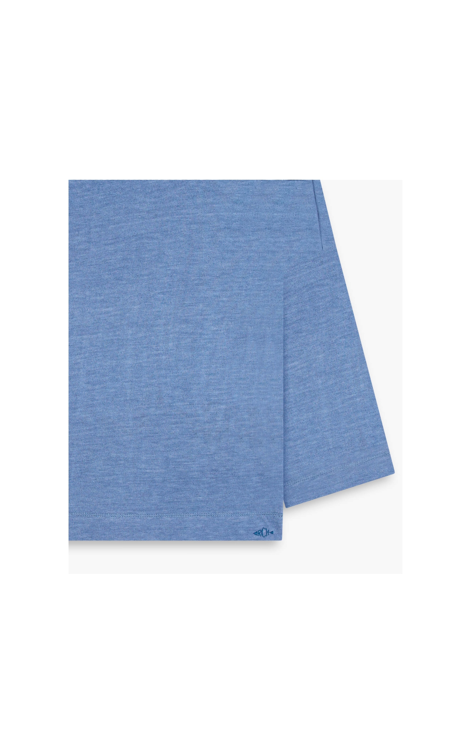 Blusa Linho  Melanie Cotton  Liso Azul Medio