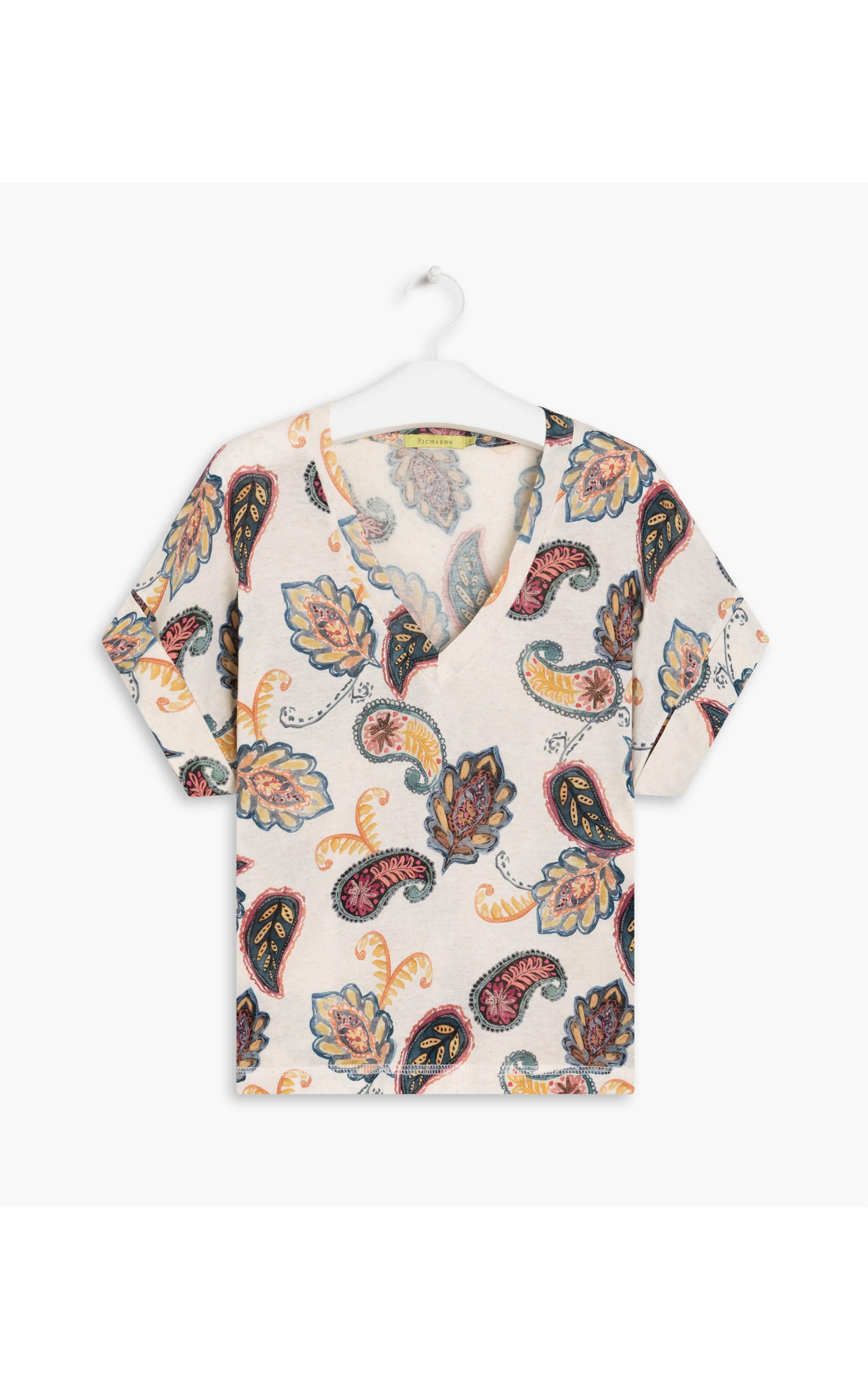 Blusa Linho  Milles Est Paisley Natural