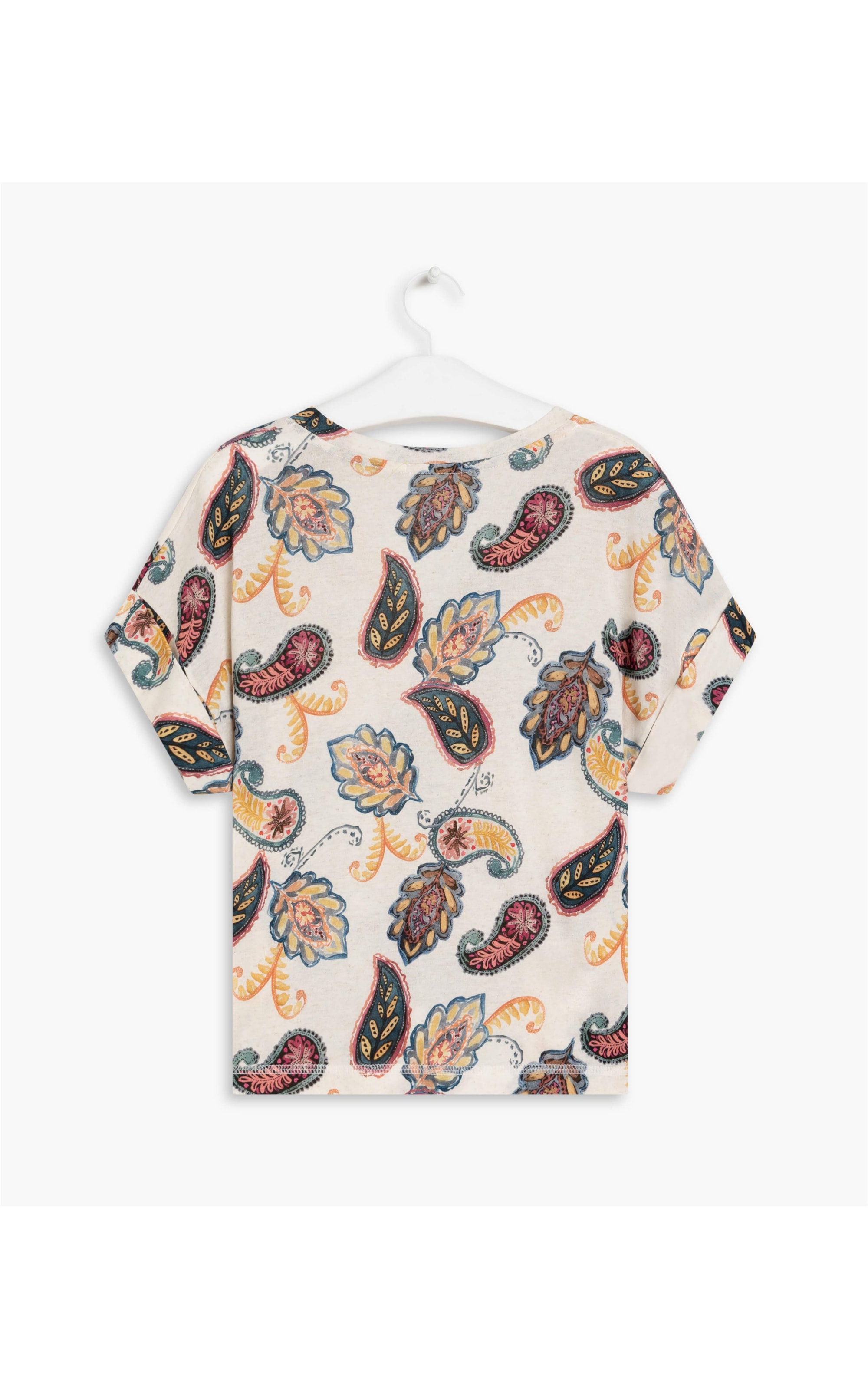 Blusa Linho  Milles Est Paisley Natural