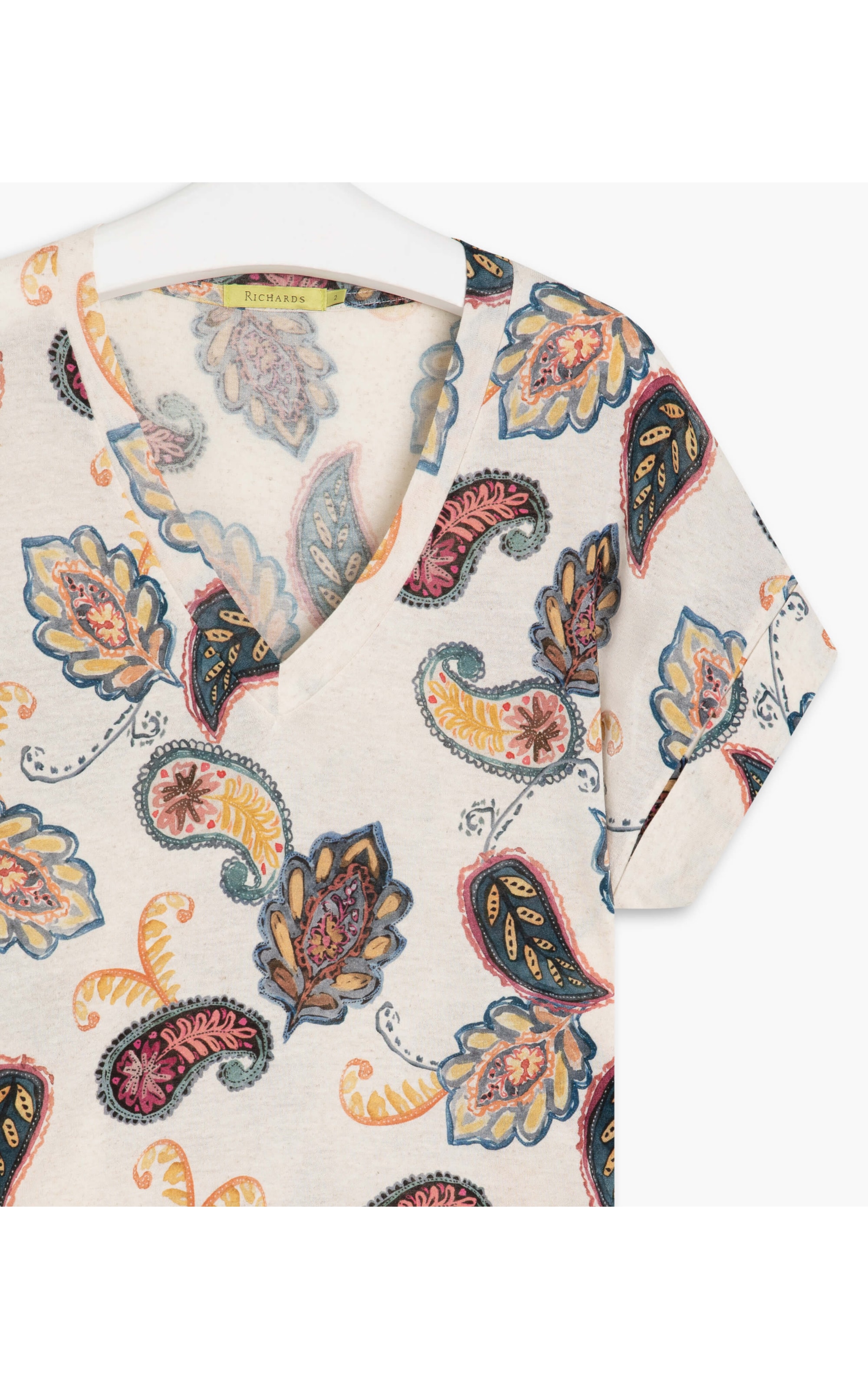 Blusa Linho  Milles Est Paisley Natural