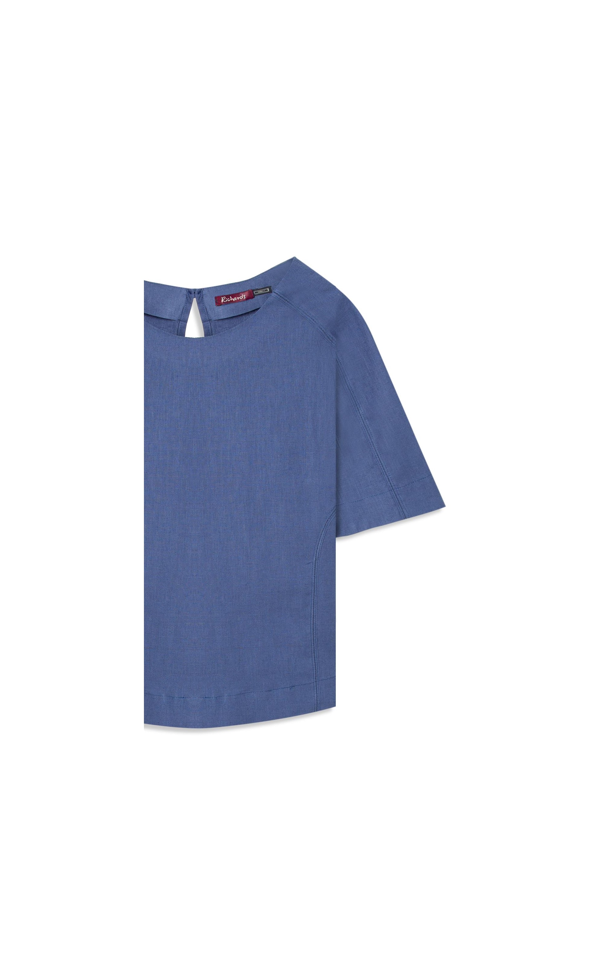 Blusa Linho  Millie Azul Jeans