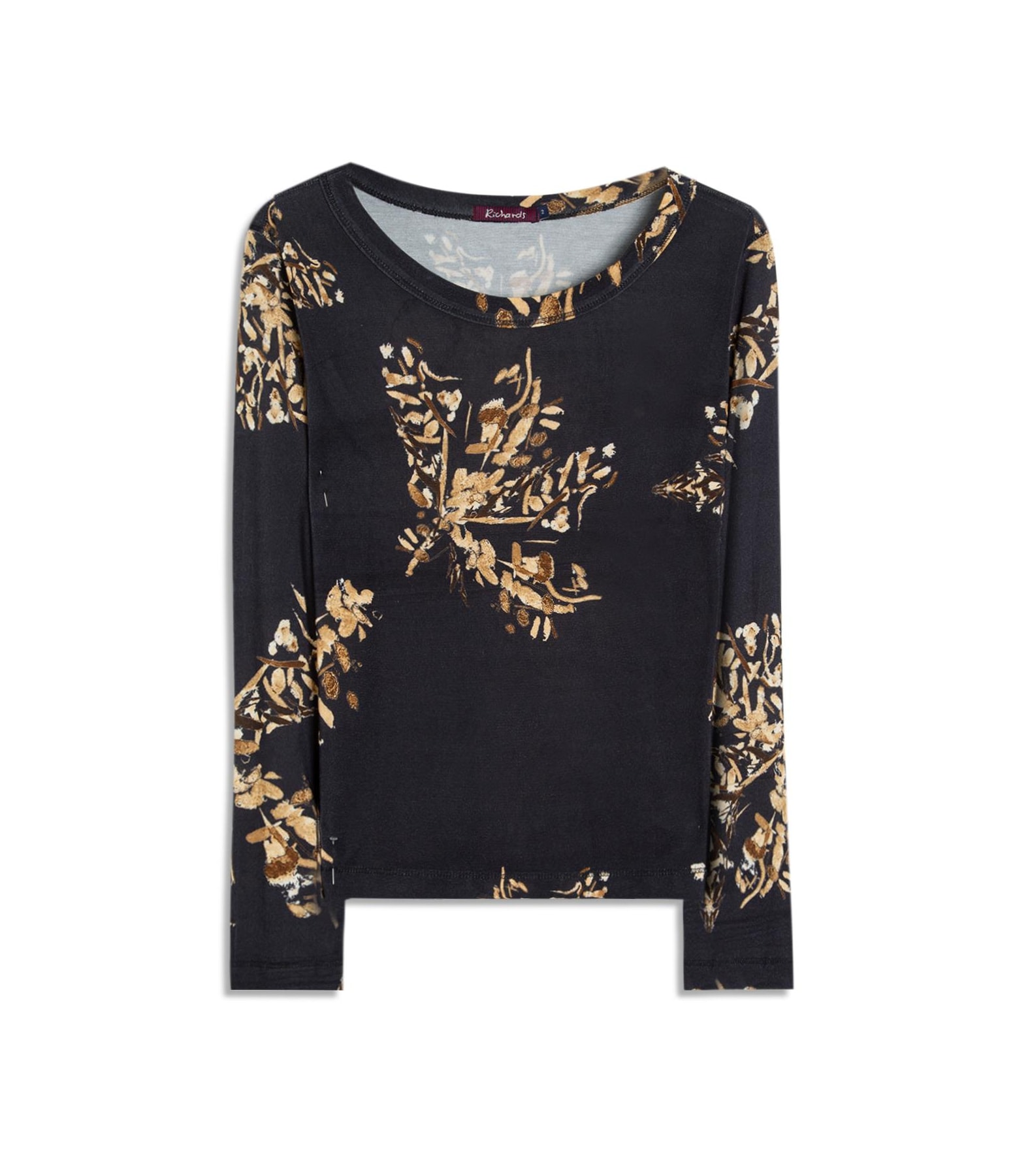 Blusa Linho  Misaki Estampa Splatter Preto