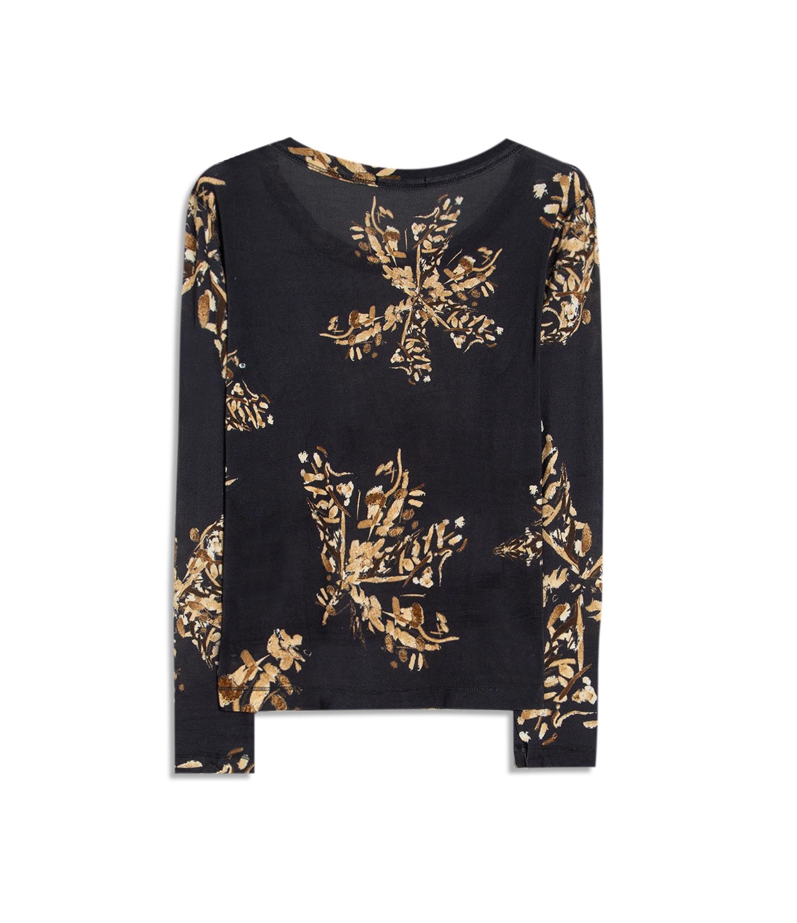 Blusa Linho  Misaki Estampa Splatter Preto