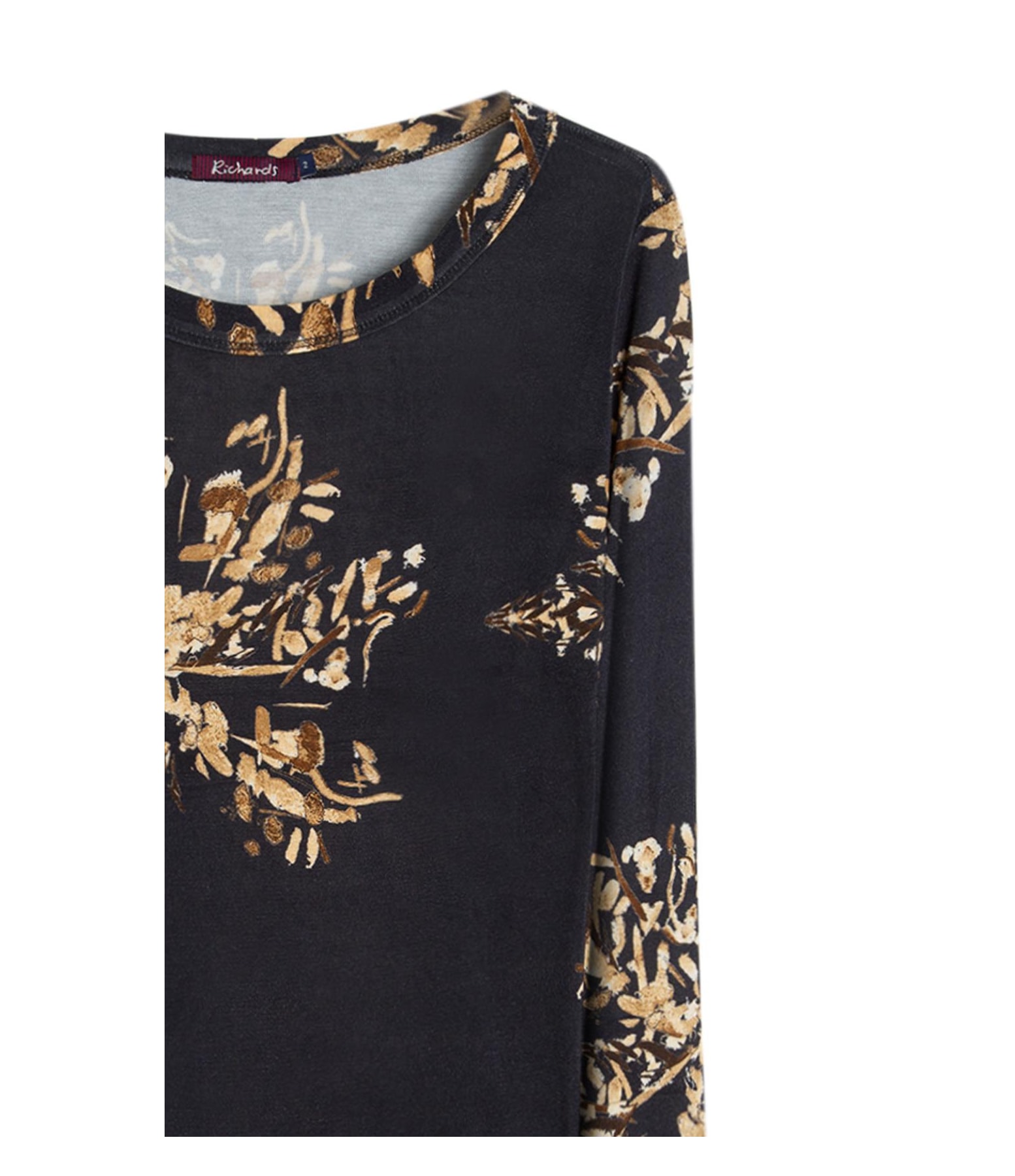 Blusa Linho  Misaki Estampa Splatter Preto