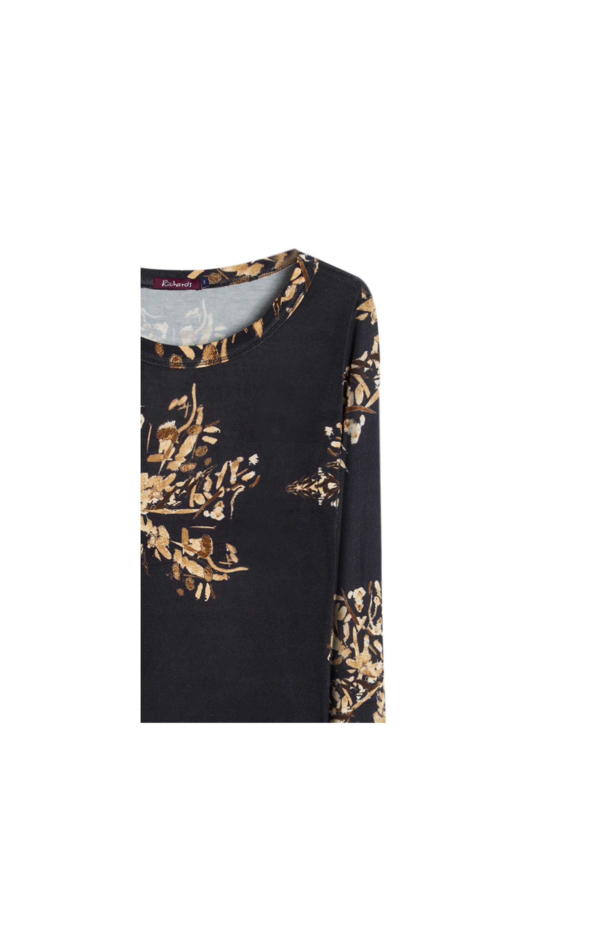 Blusa Linho  Misaki Estampa Splatter Preto