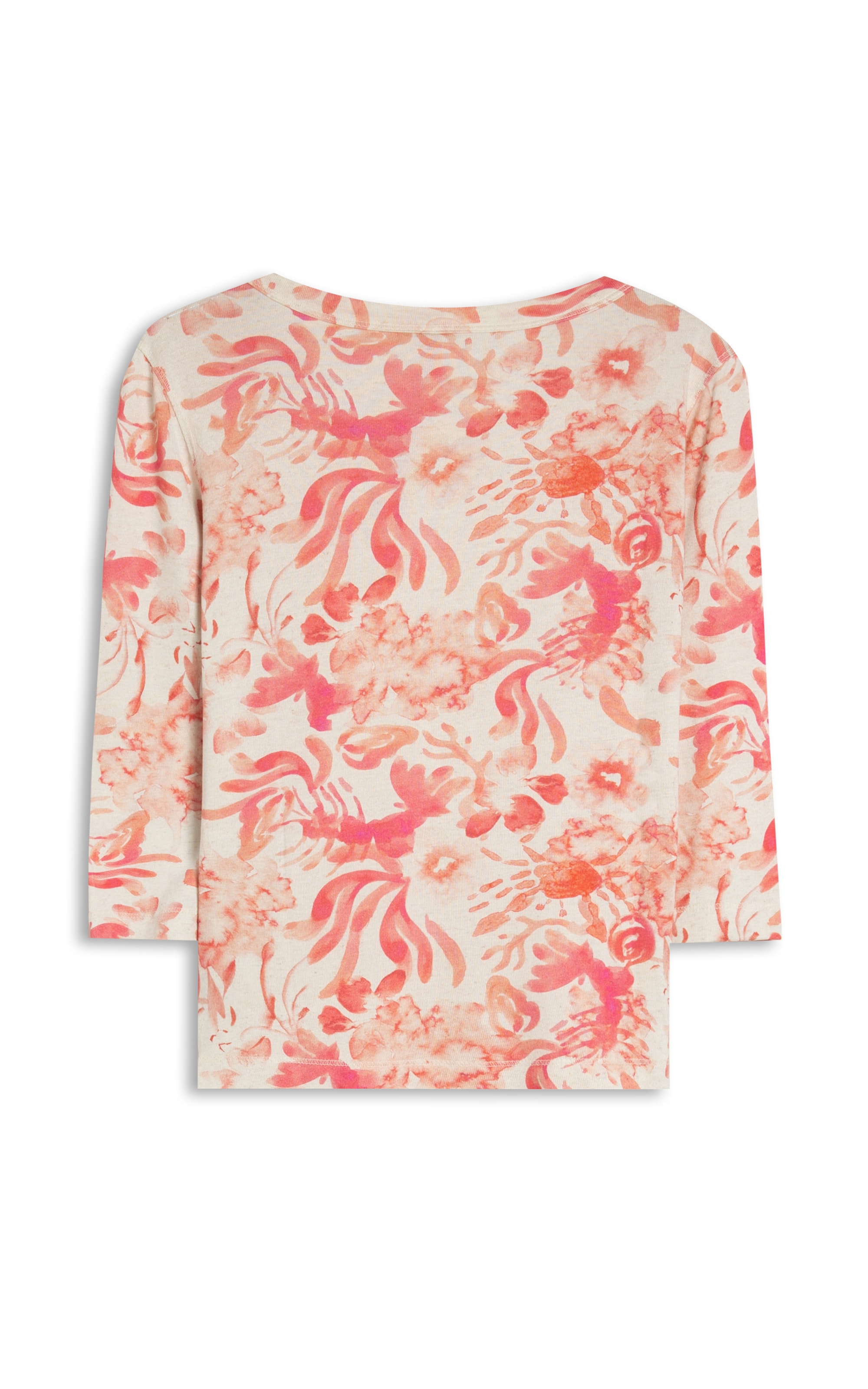 Blusa Linho  Misaki Estampa Water Vermelho