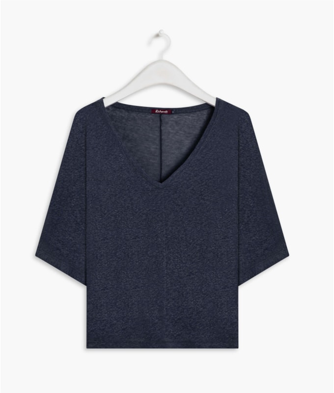 Blusa Linho  Miwa Dark Navy