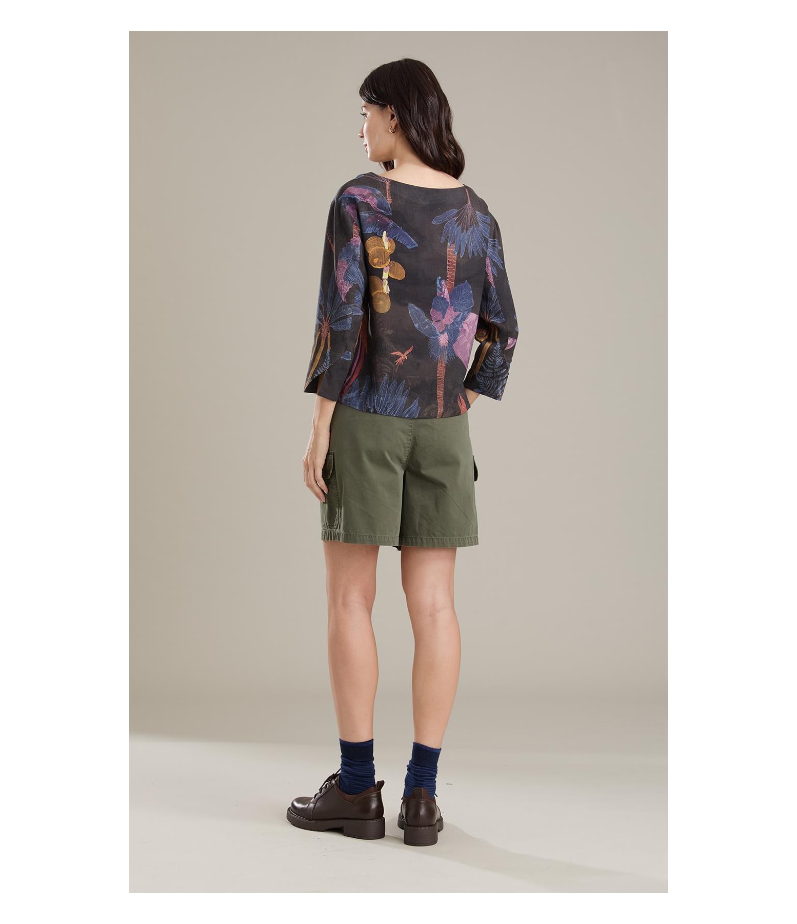 Blusa Linho  Nadine Paradise Preto