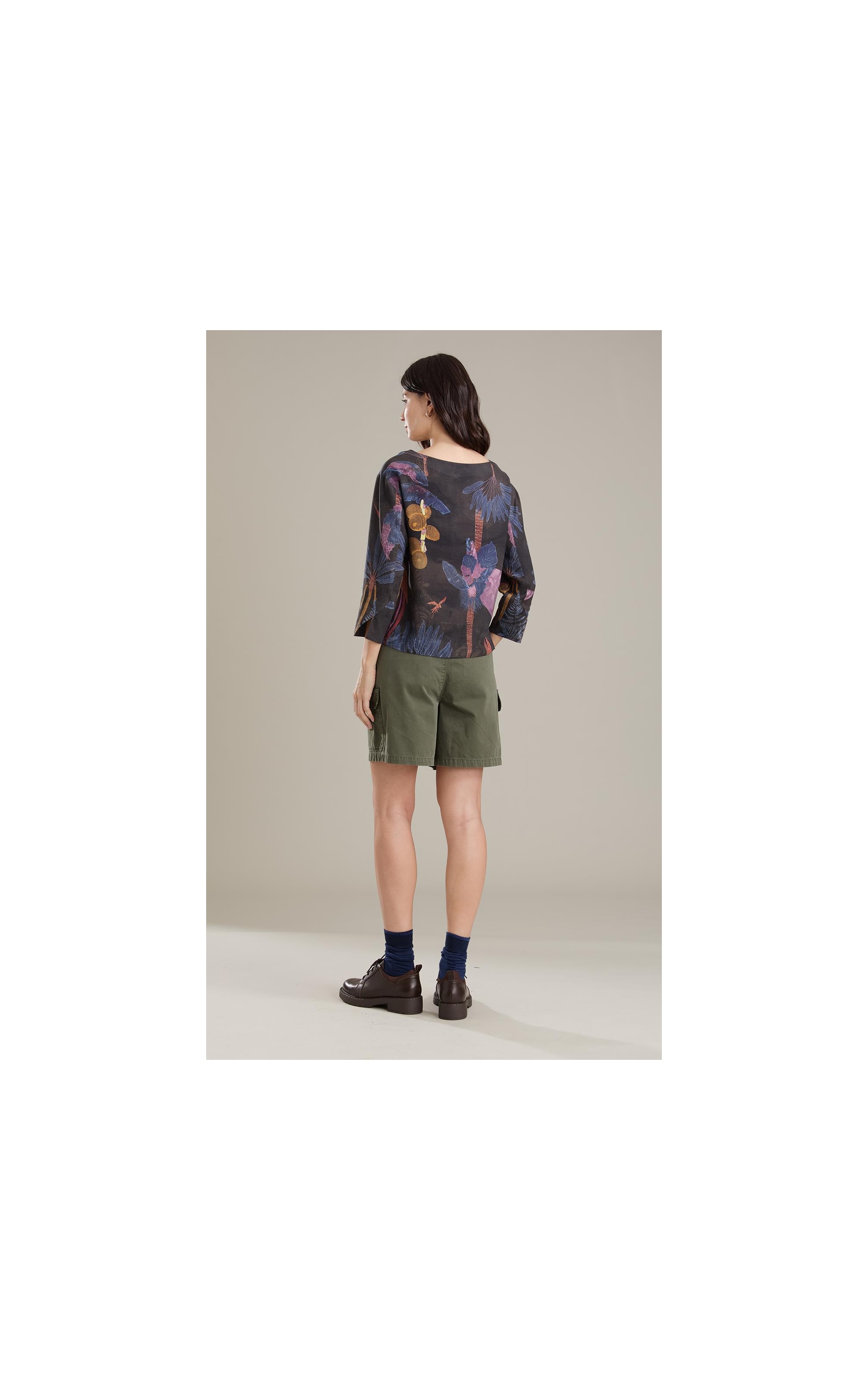 Blusa Linho  Nadine Paradise Preto
