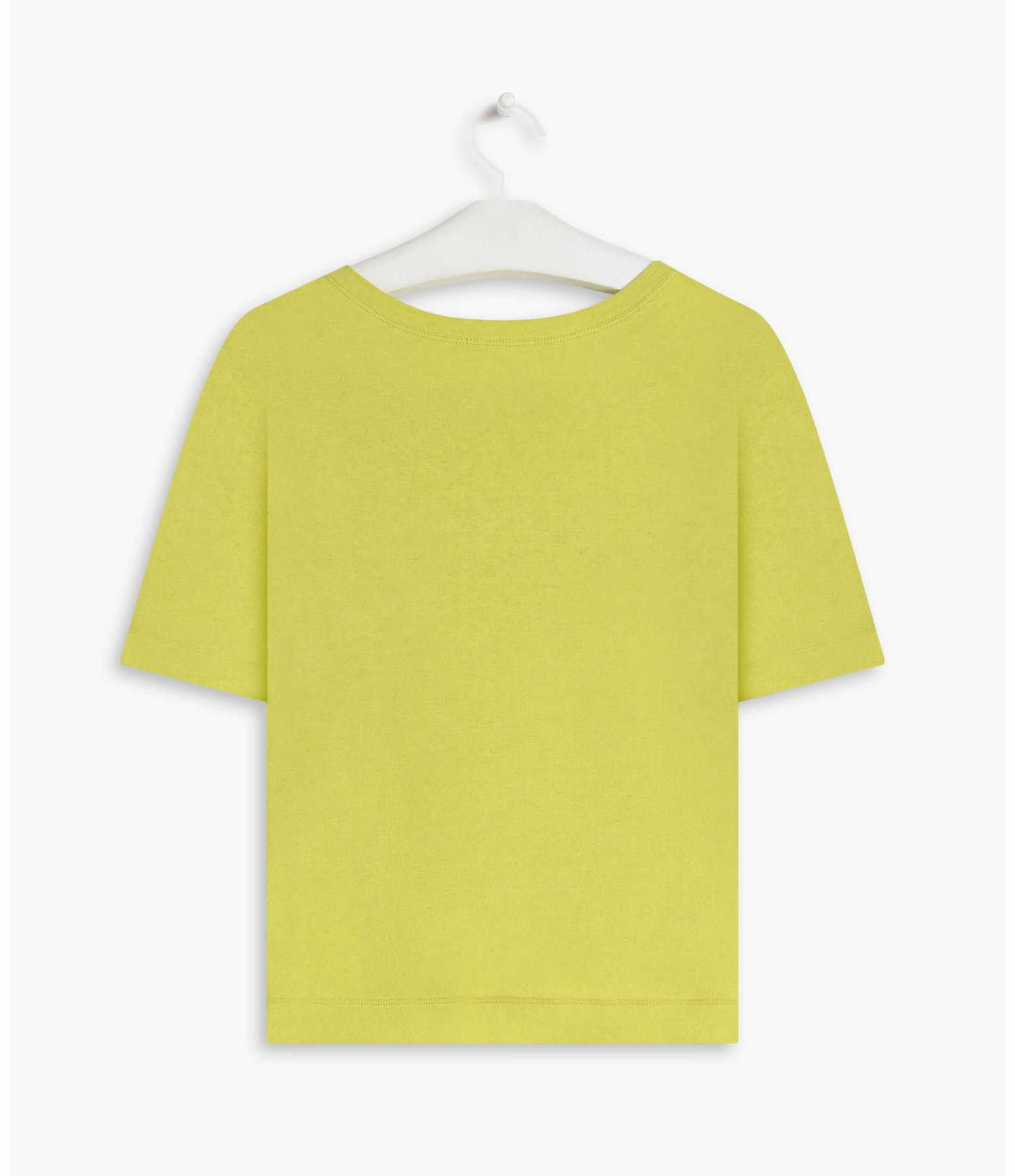 Blusa Linho  Nina Decote Careca Amarelo