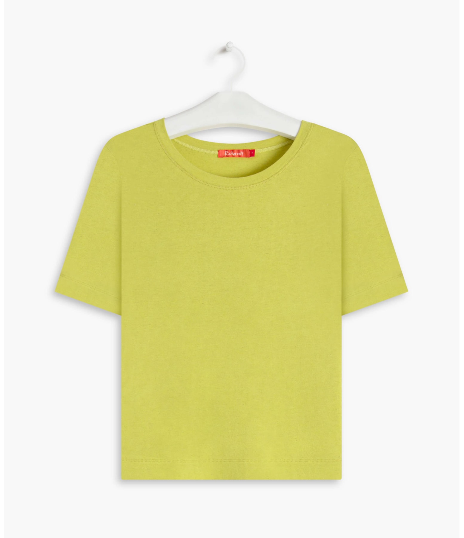 Blusa Linho  Nina Decote Careca Amarelo