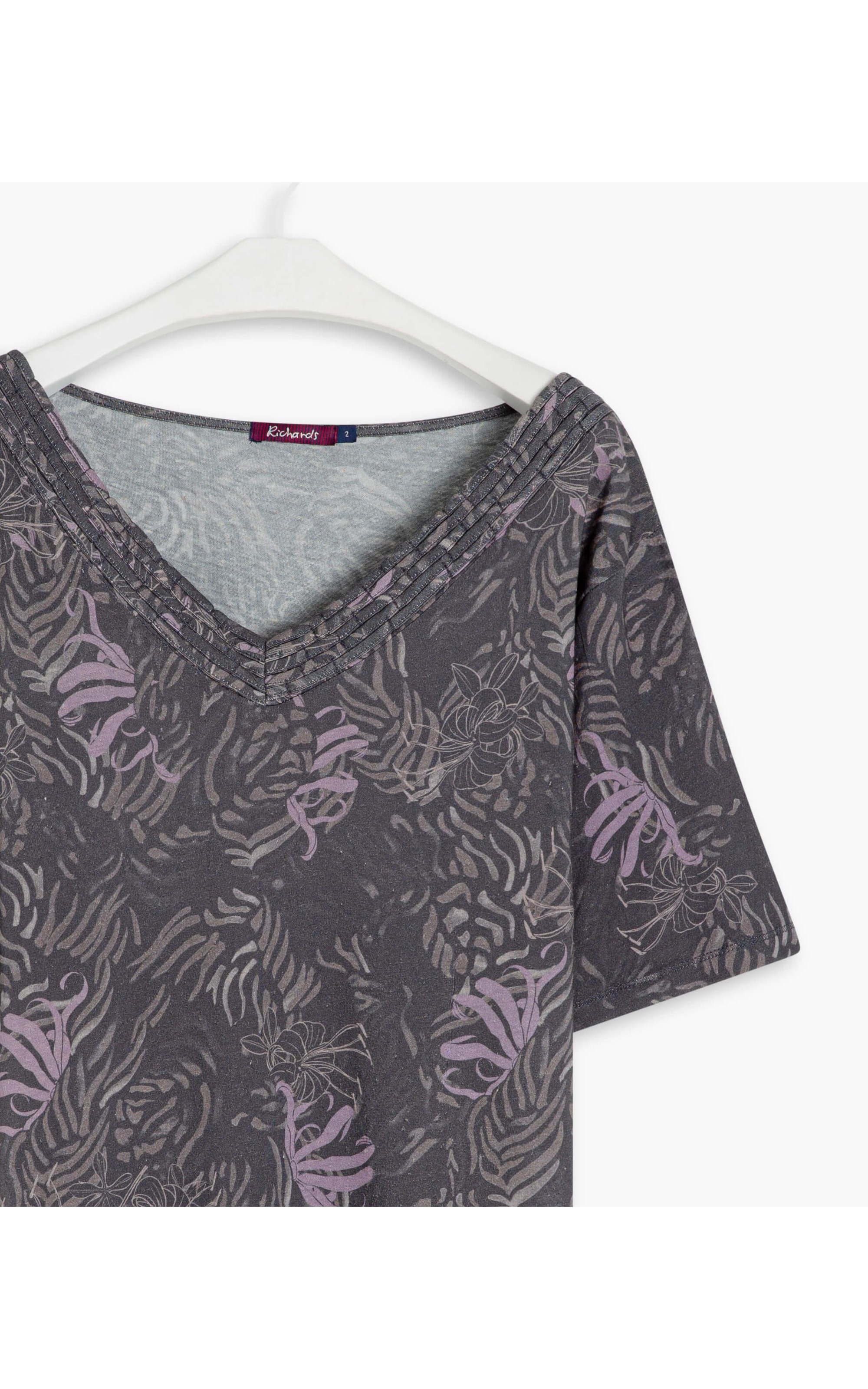 Blusa Linho  Noa Estampa Tiger Grafite