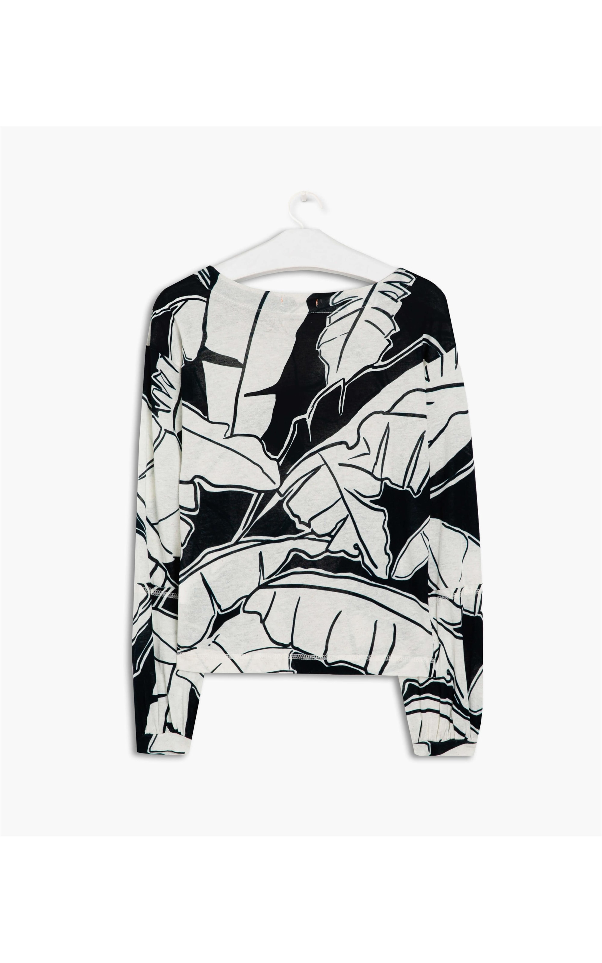 Blusa Linho  Olympia Est. Bananeira Dark Navy