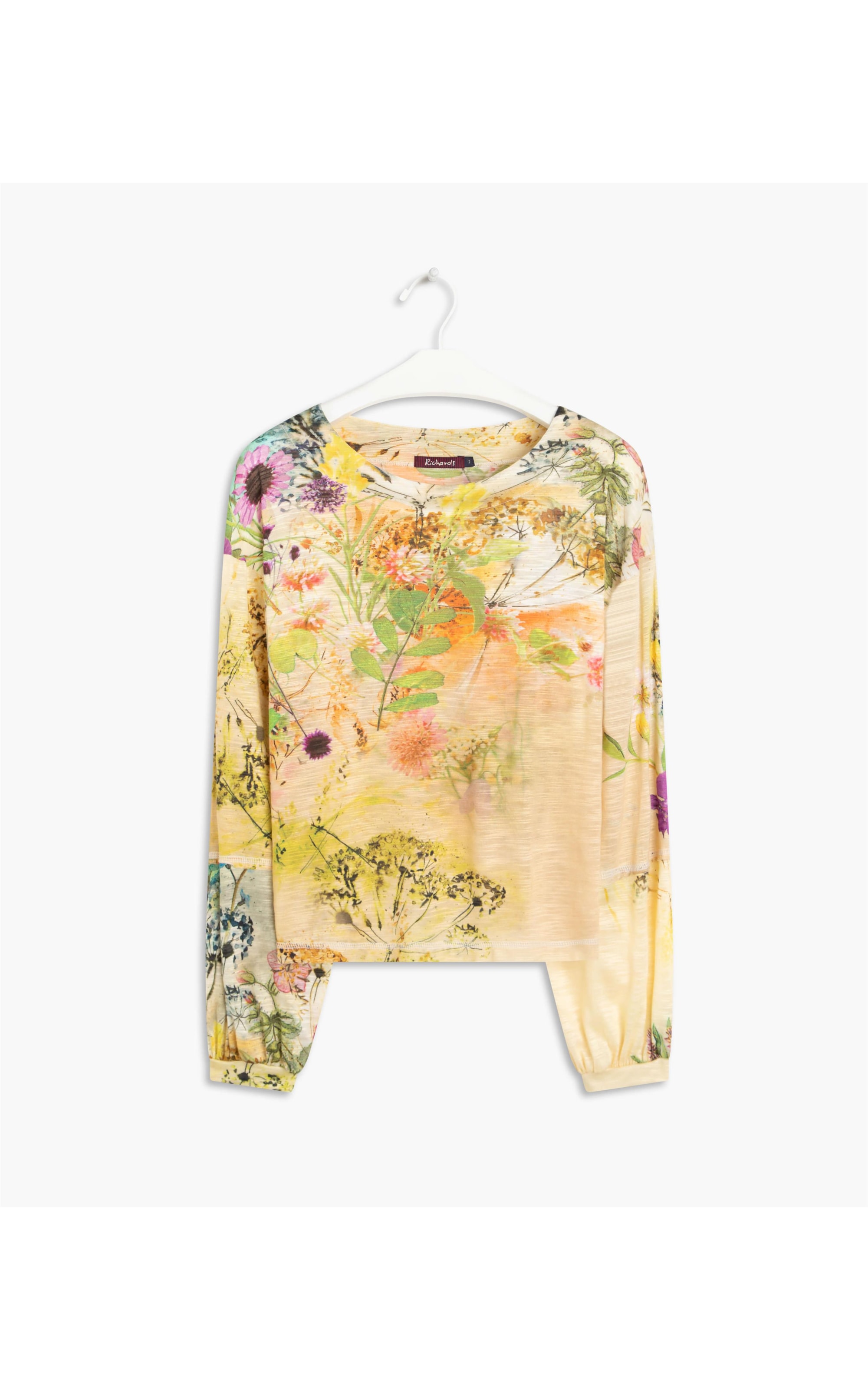 Blusa Linho  Olympia Est Floral  Natural