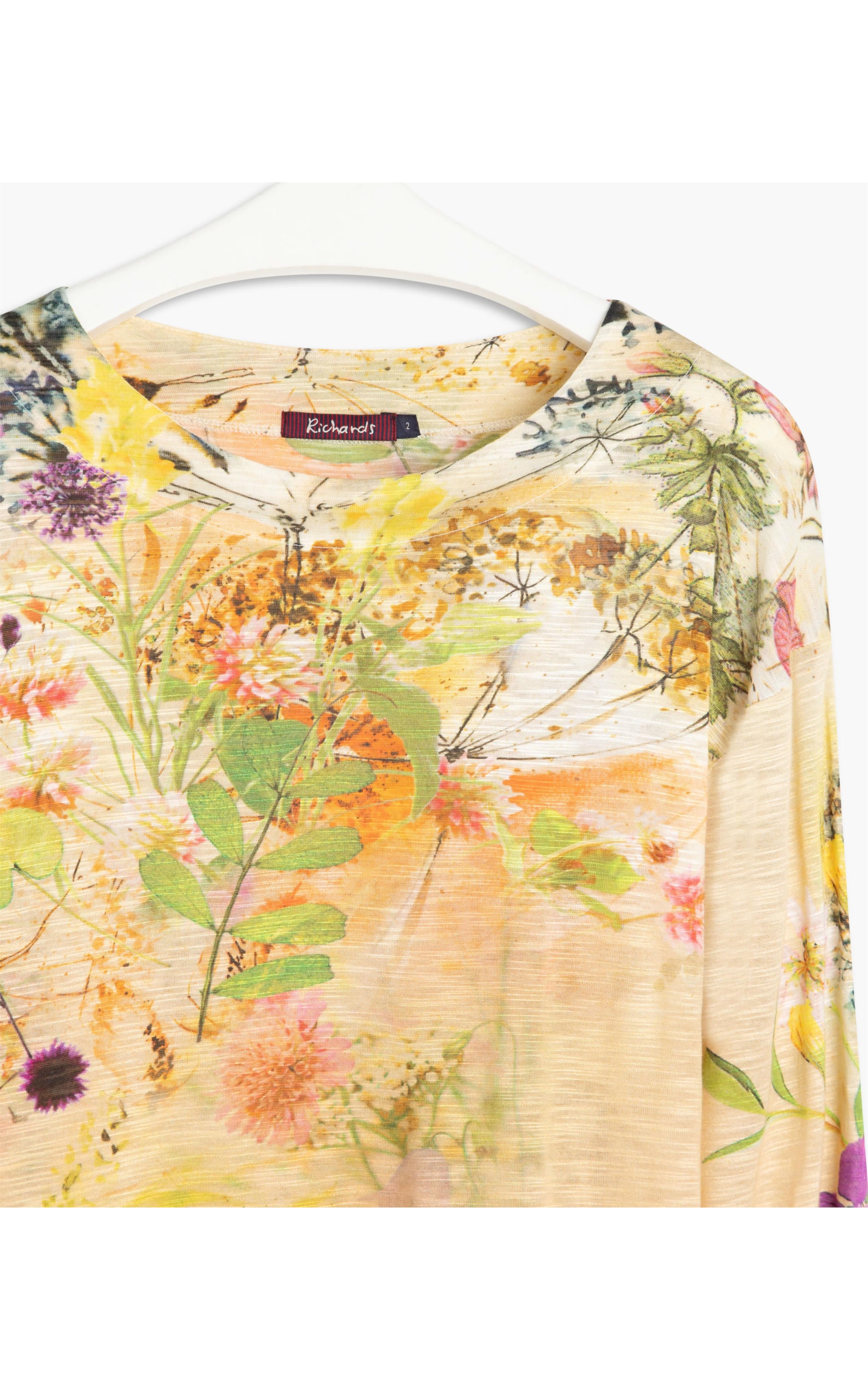 Blusa Linho  Olympia Est Floral  Natural