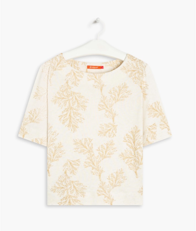 Blusa Linho  Paula Metalizada Dourado