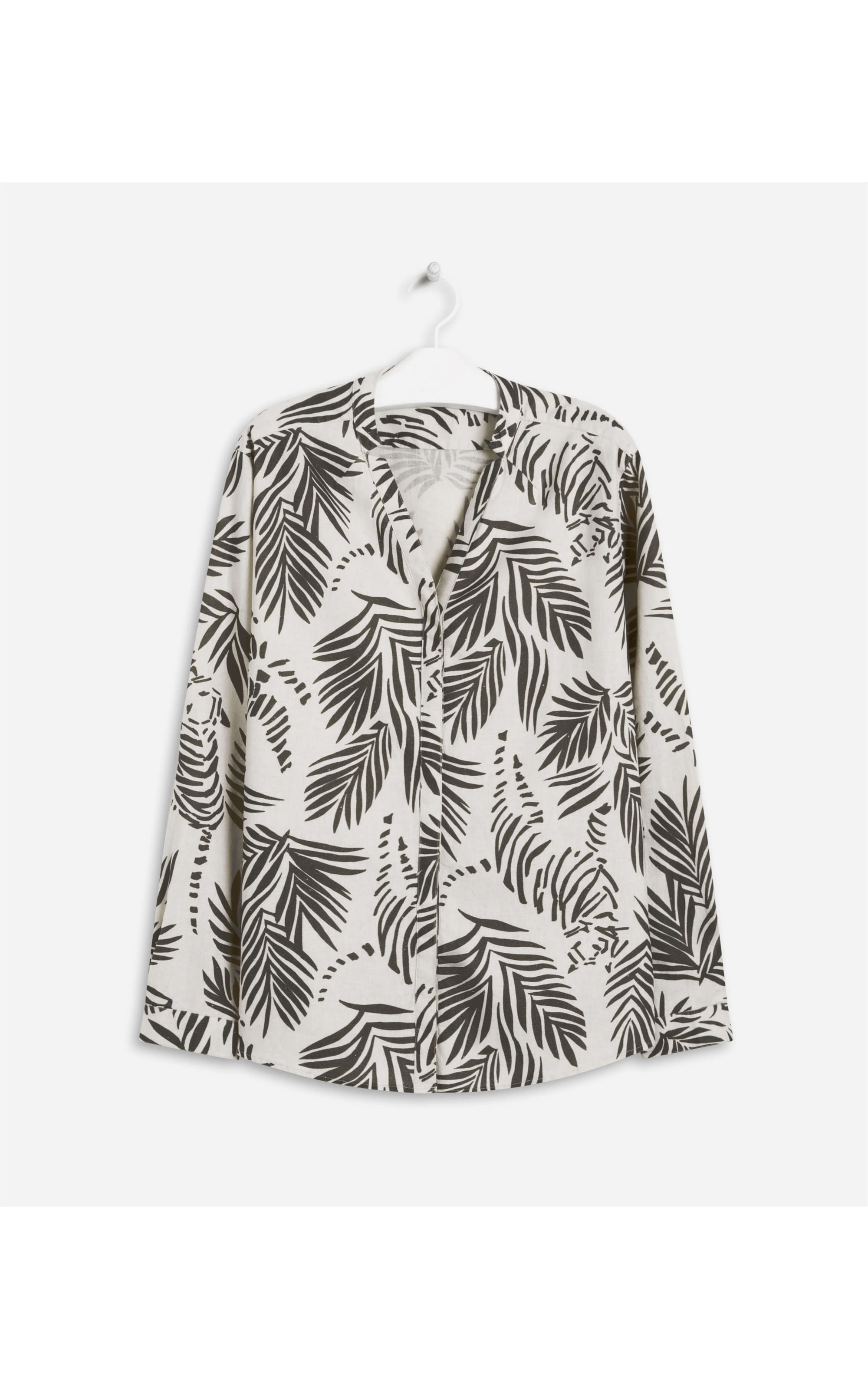Blusa Linho  Pouso Tigre Verde Escuro