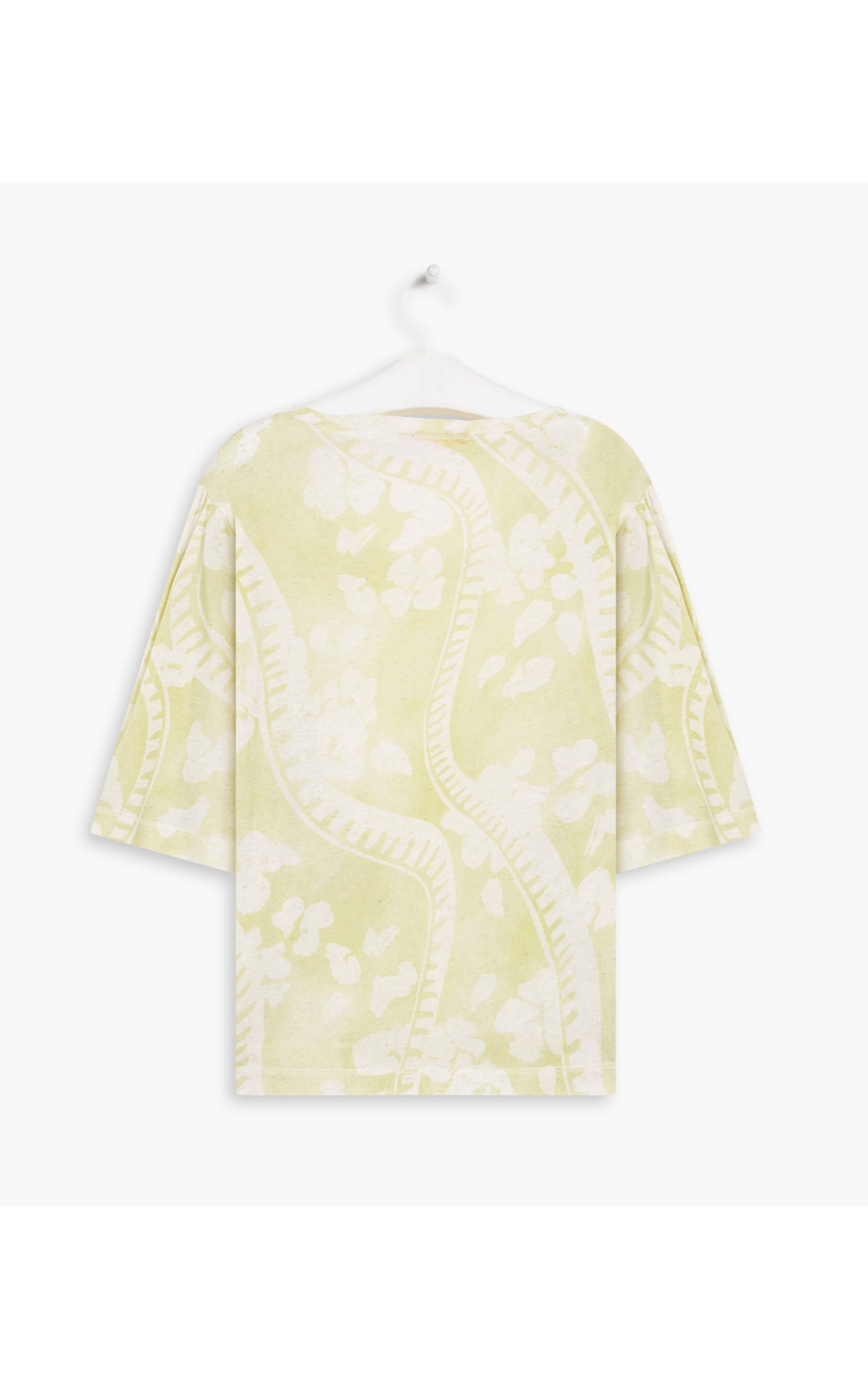 Blusa Linho  Rahera Estampa Petale Lemon