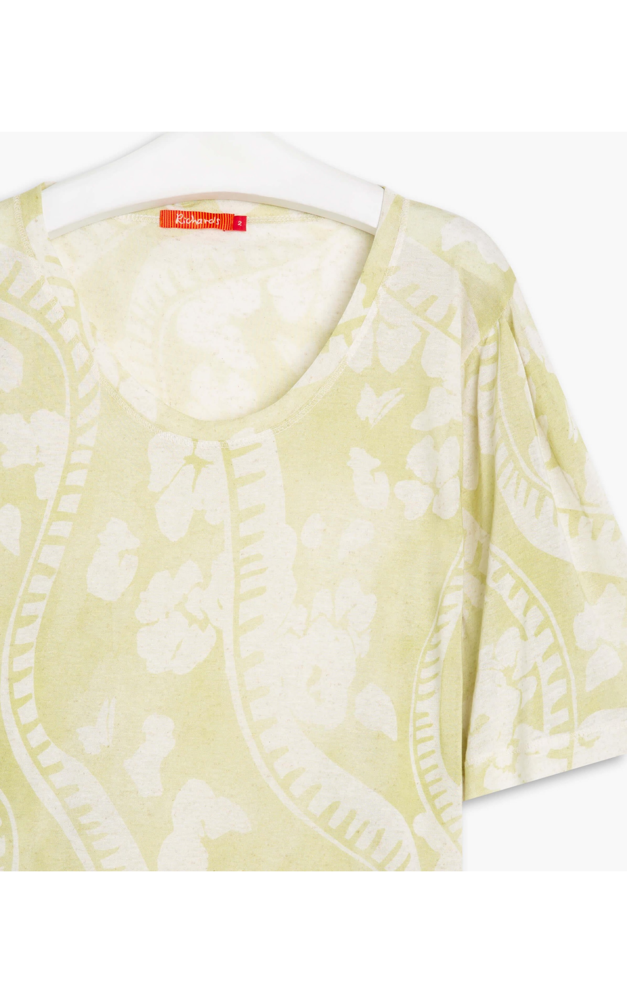 Blusa Linho  Rahera Estampa Petale Lemon