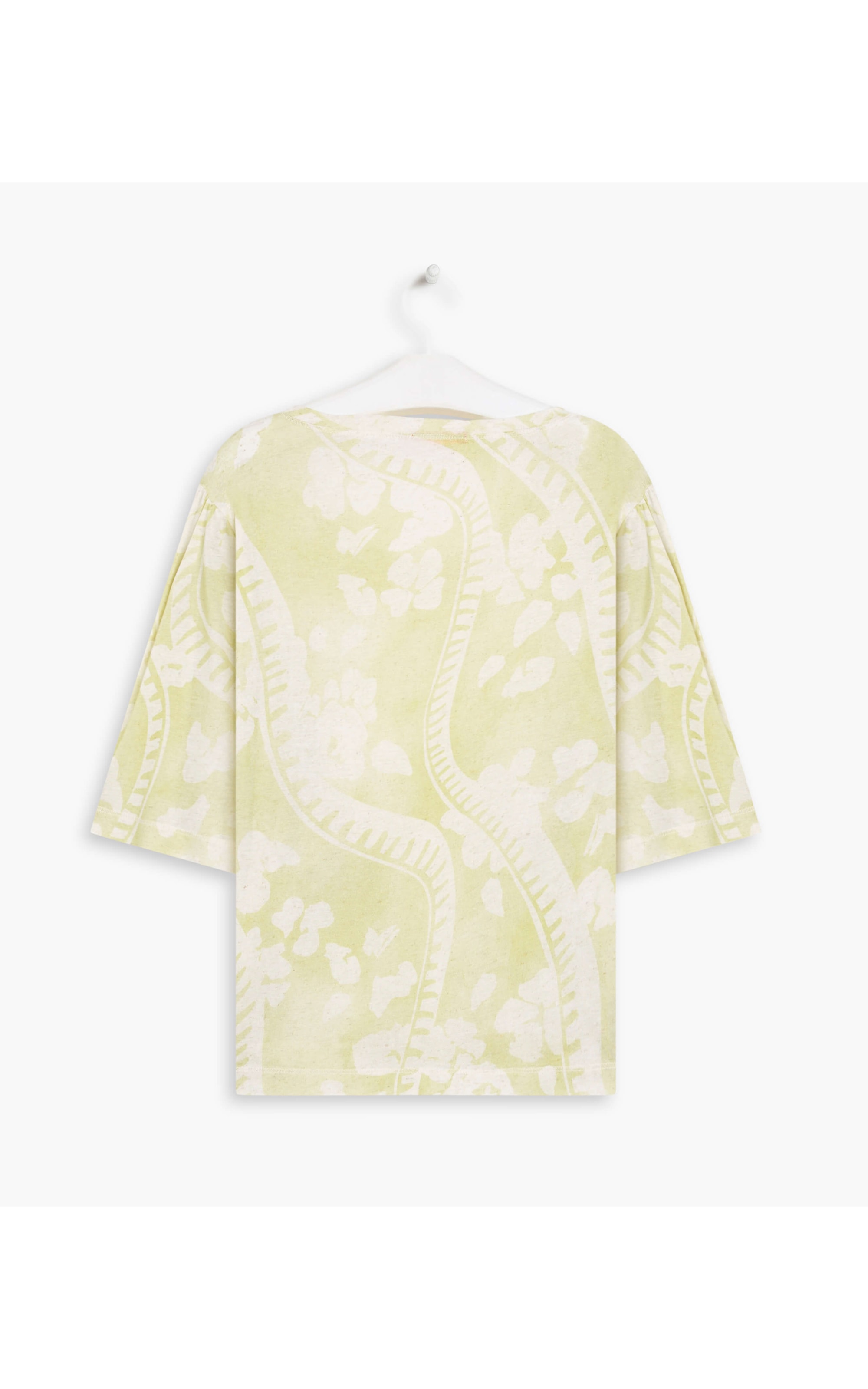 Blusa Linho  Rahera Estampa Petale Lemon