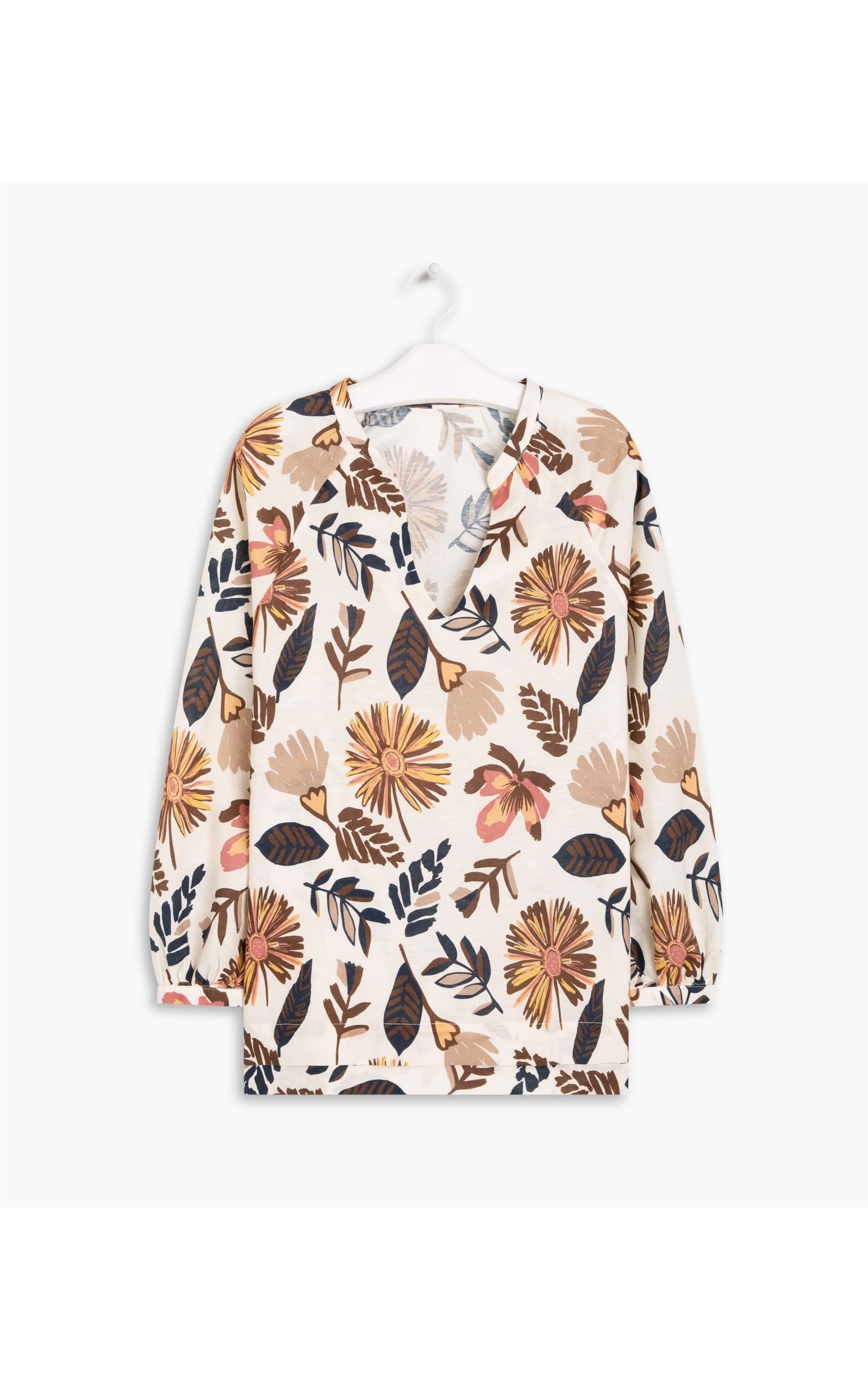 Blusa Linho  Rebeca Campestre Natural