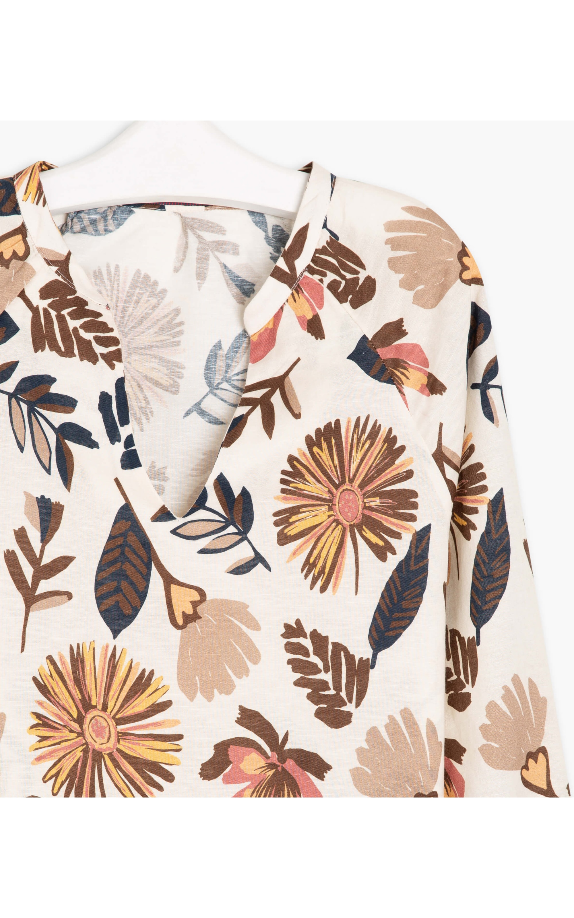 Blusa Linho  Rebeca Campestre Natural
