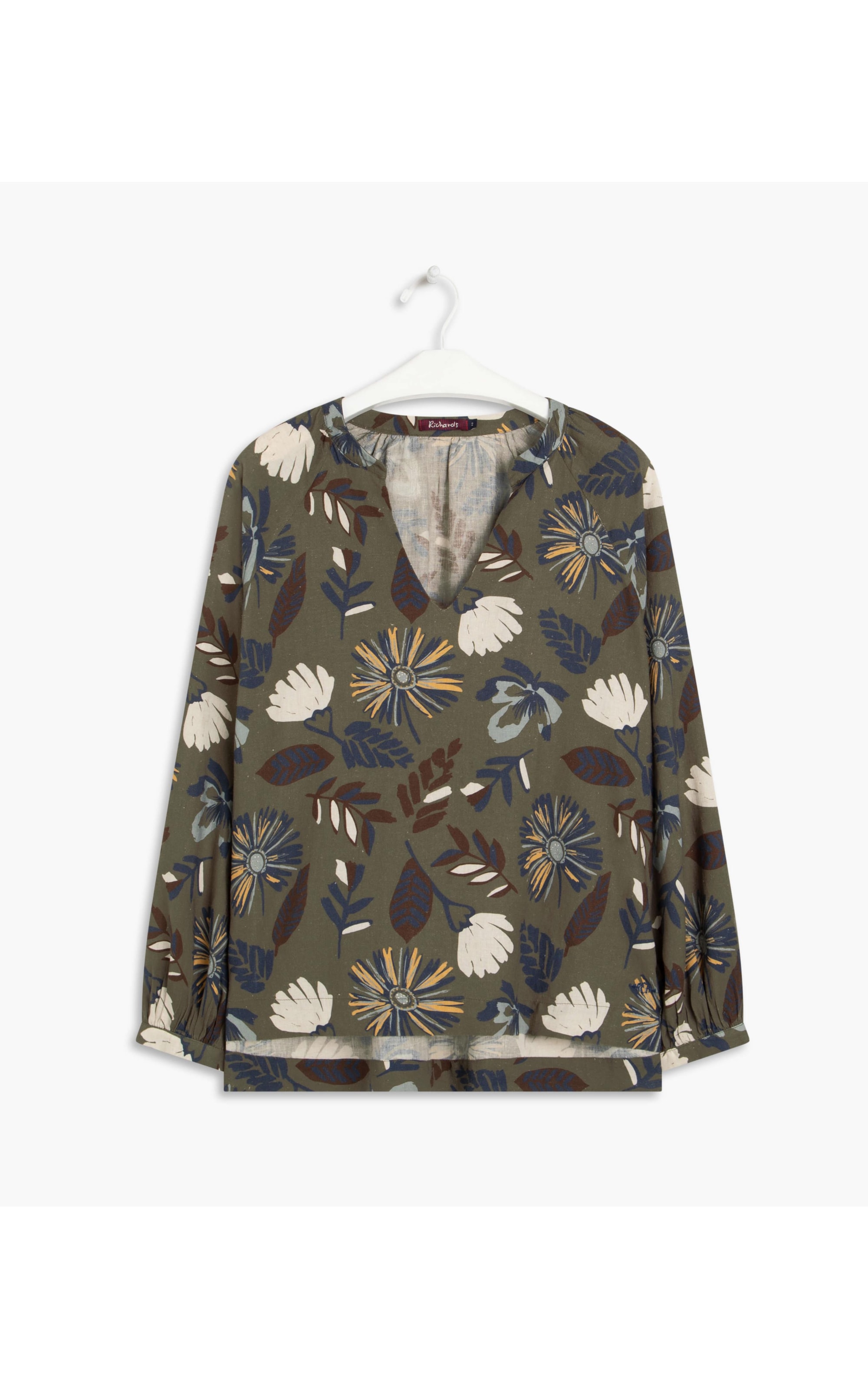 Blusa Linho  Rebeca Campestre Verde Militar