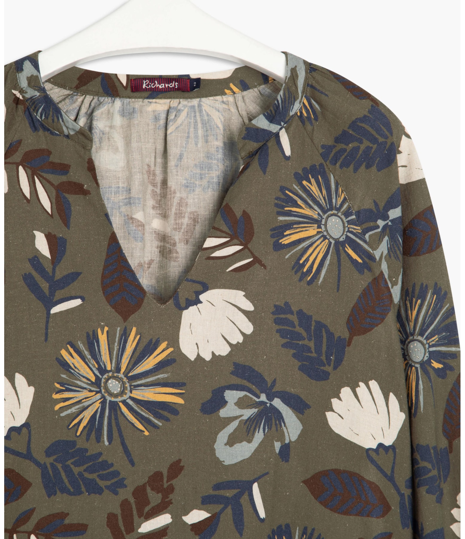 Blusa Linho  Rebeca Campestre Verde Militar