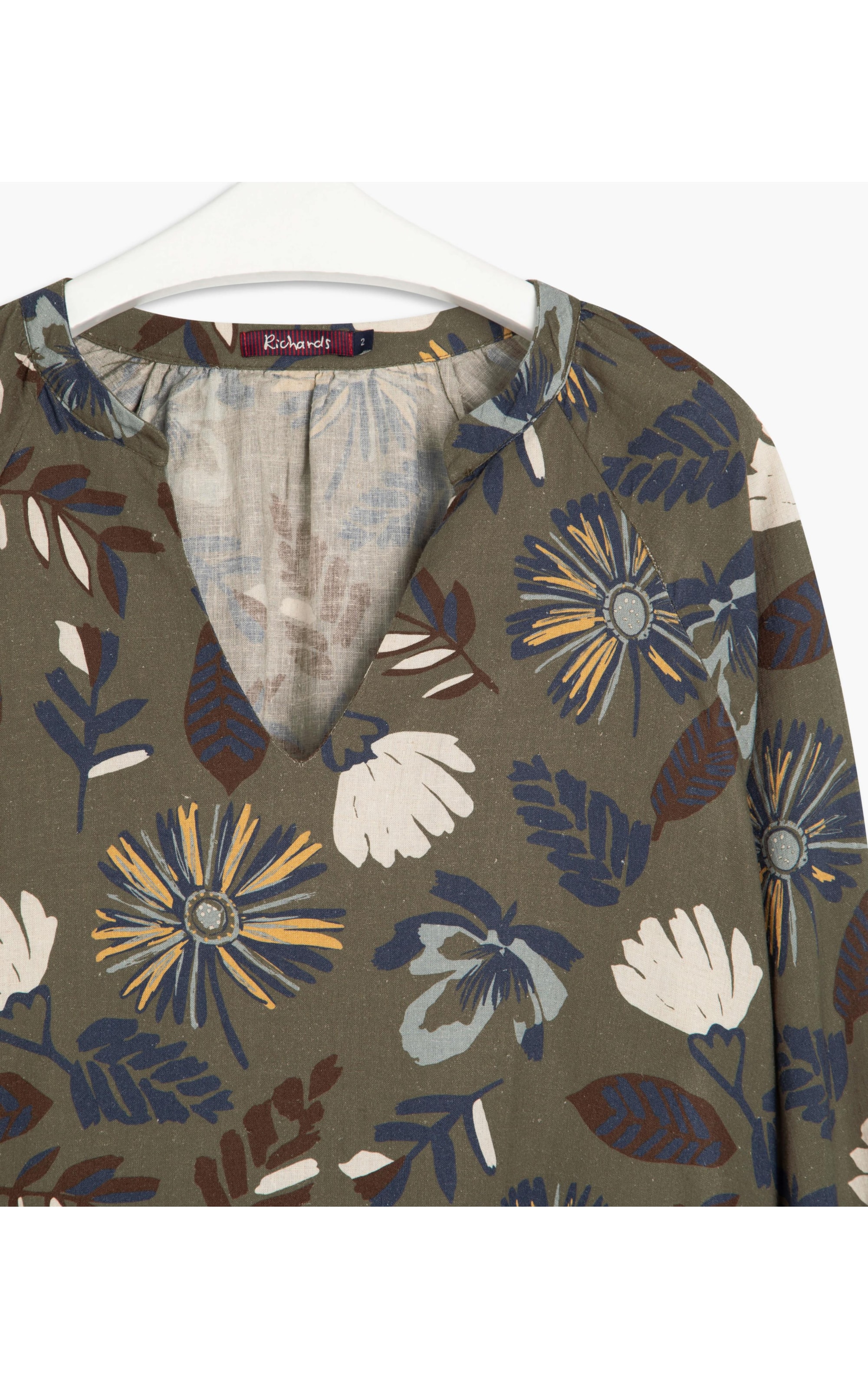 Blusa Linho  Rebeca Campestre Verde Militar