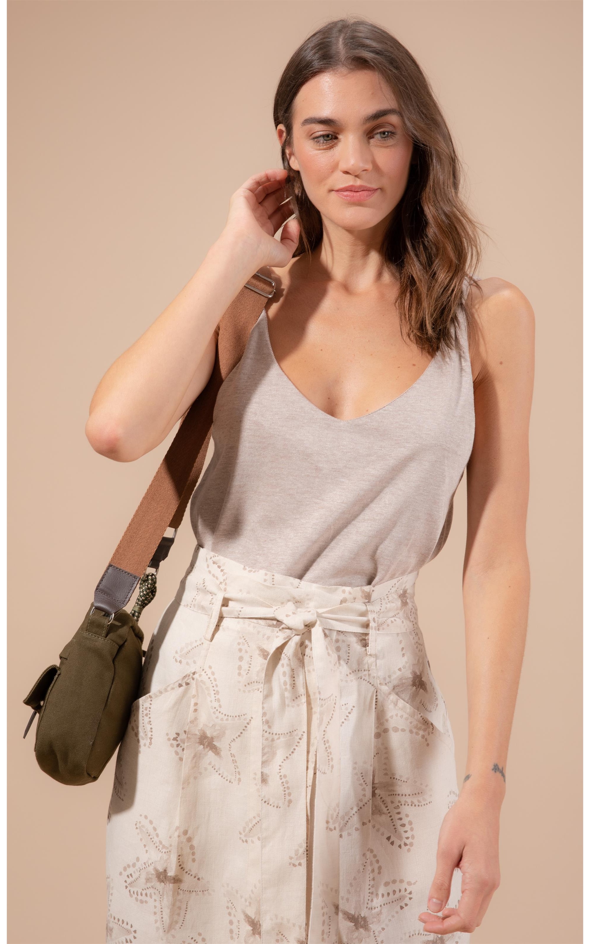  Blusa Linho  Rô Moletom Linho Natural
