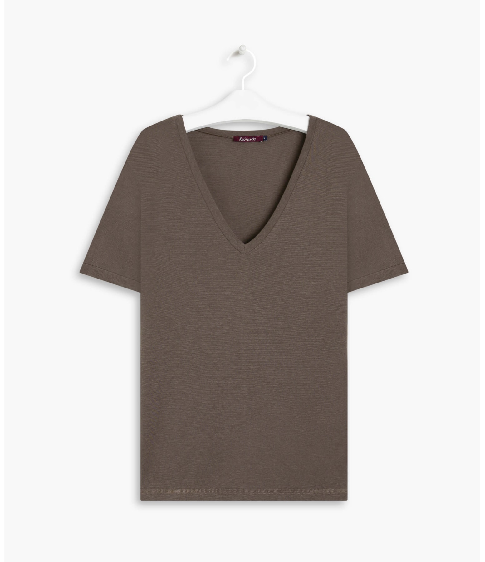 Blusa Linho  Rubi  Liso Tabaco