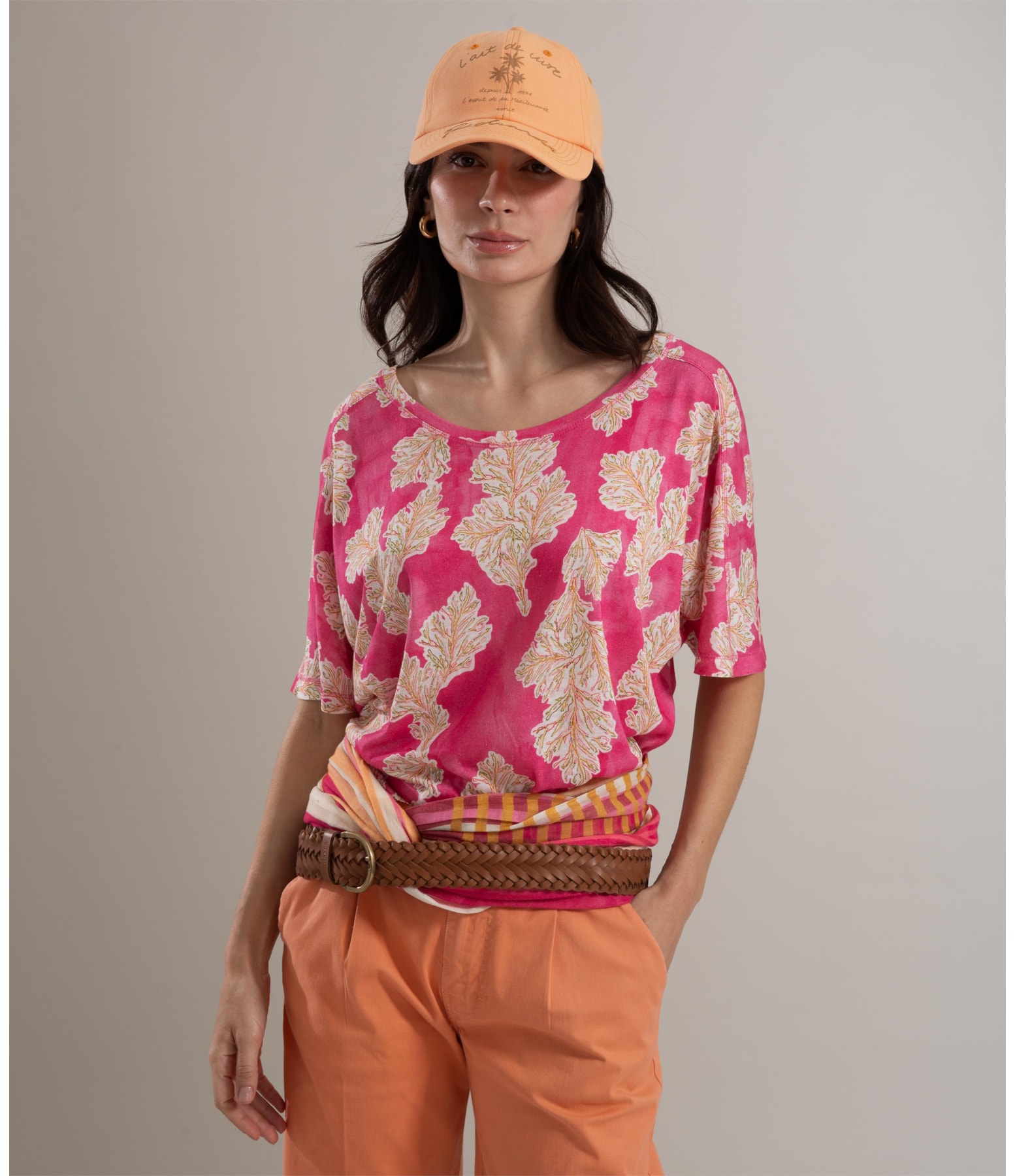 Blusa Linho  Salinas Algas  Pink
