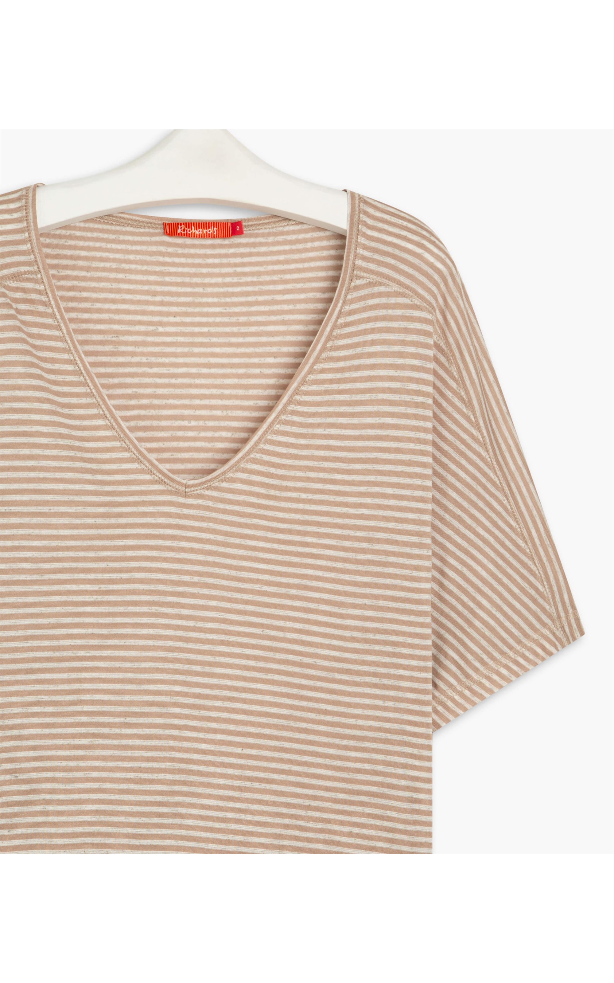 Blusa Linho  Salinas Listrada Bege