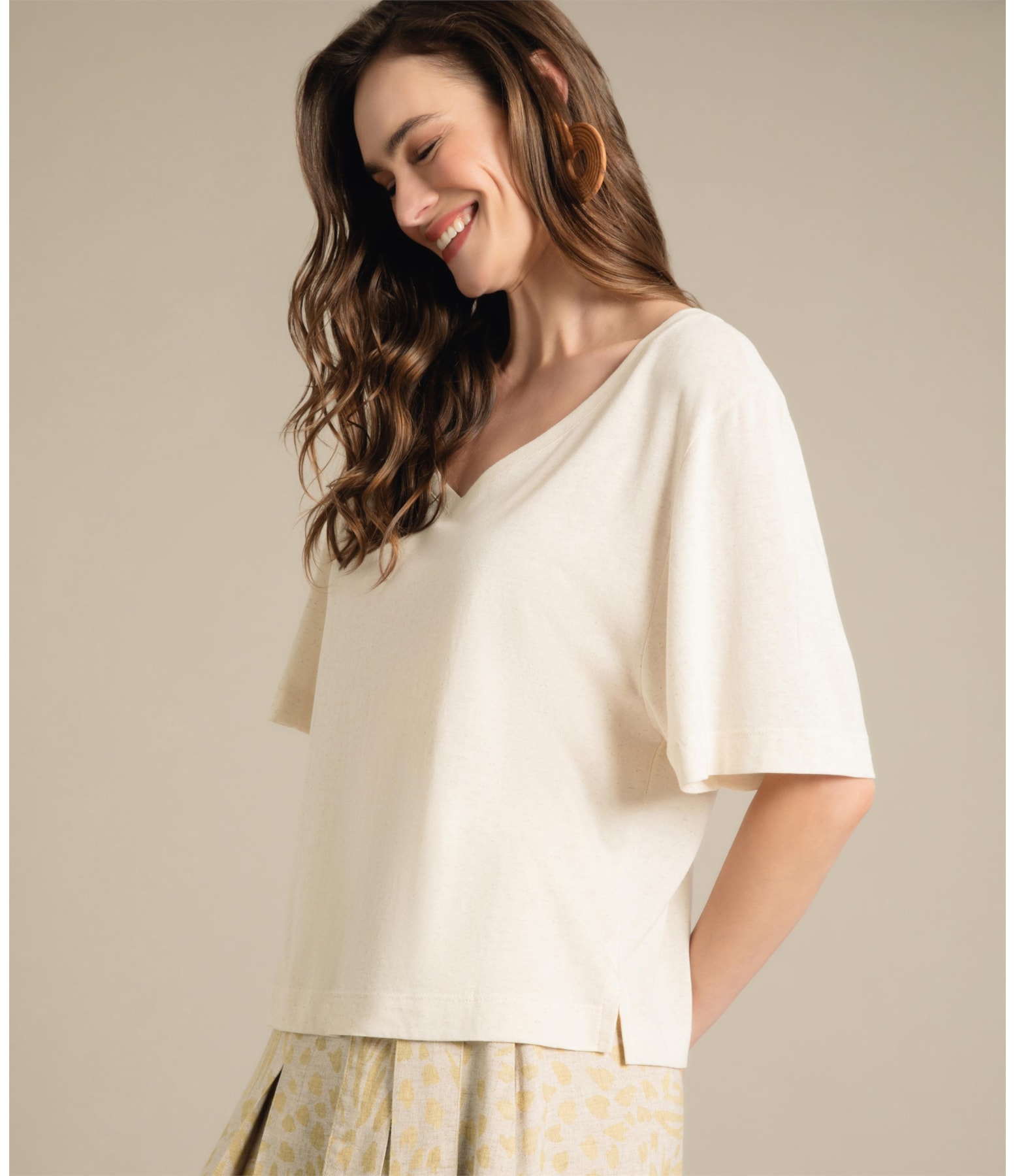 Blusa Linho  Ully Natural